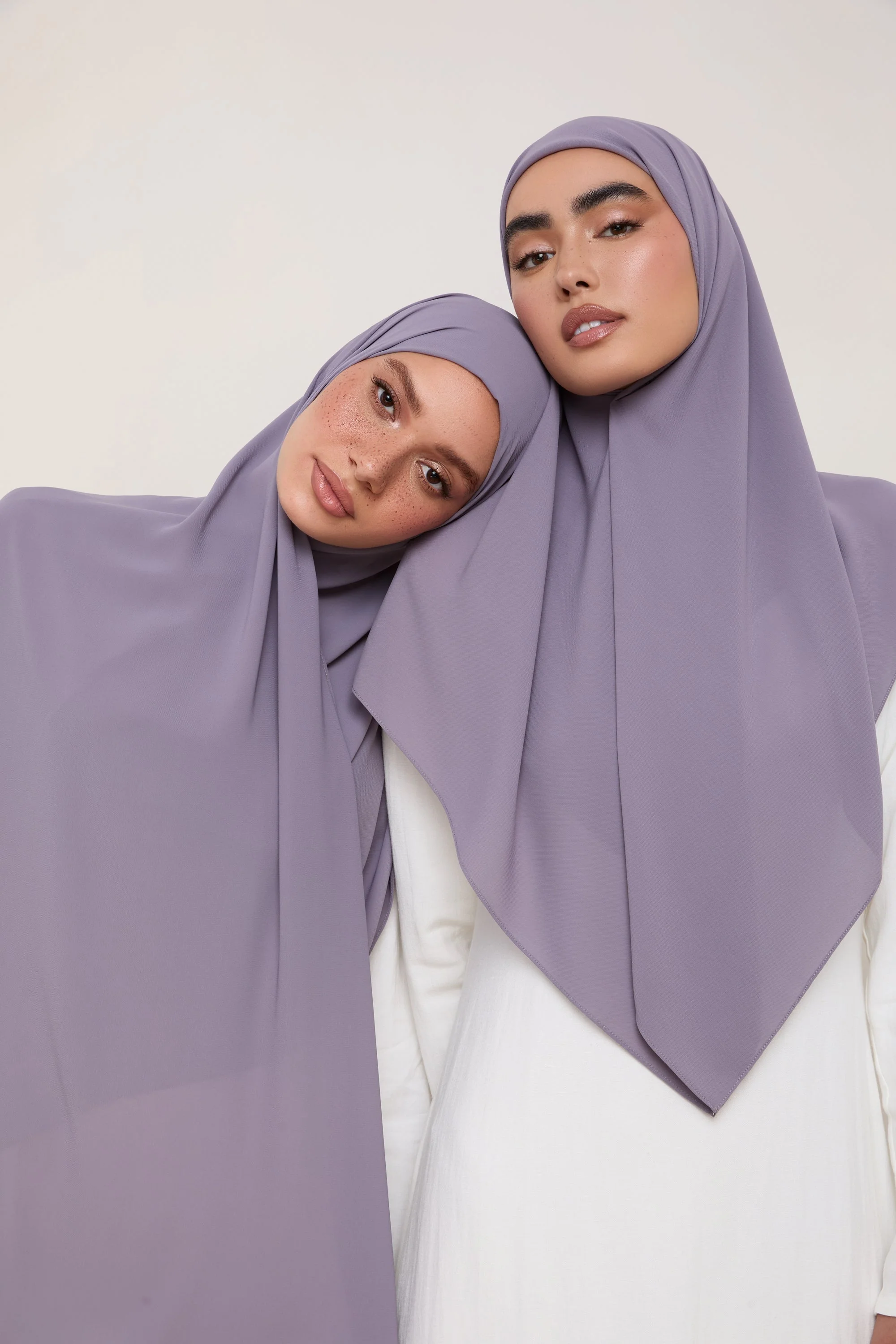 Premium Chiffon Hijab - Purple Sage - Image 3