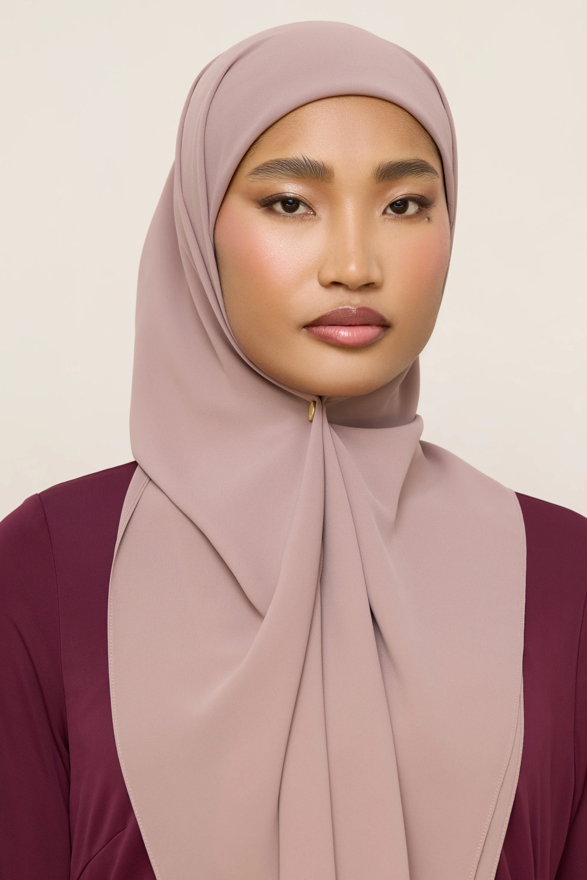 Premium Chiffon Hijab - Truffle Brown - Image 3