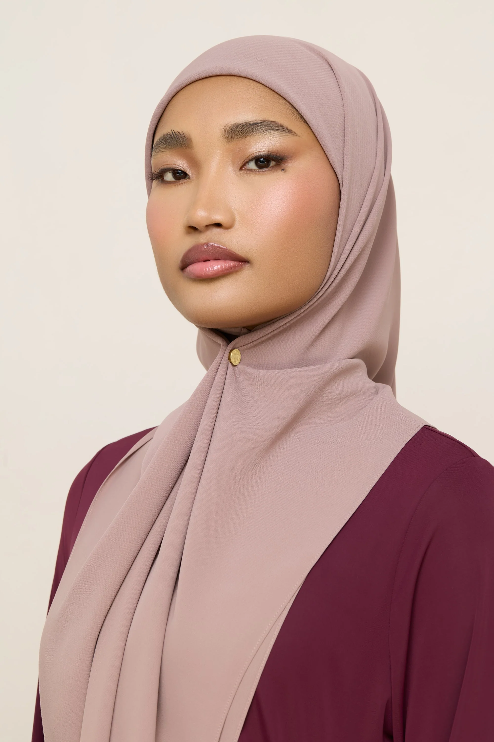 Premium Chiffon Hijab - Truffle Brown - Image 4