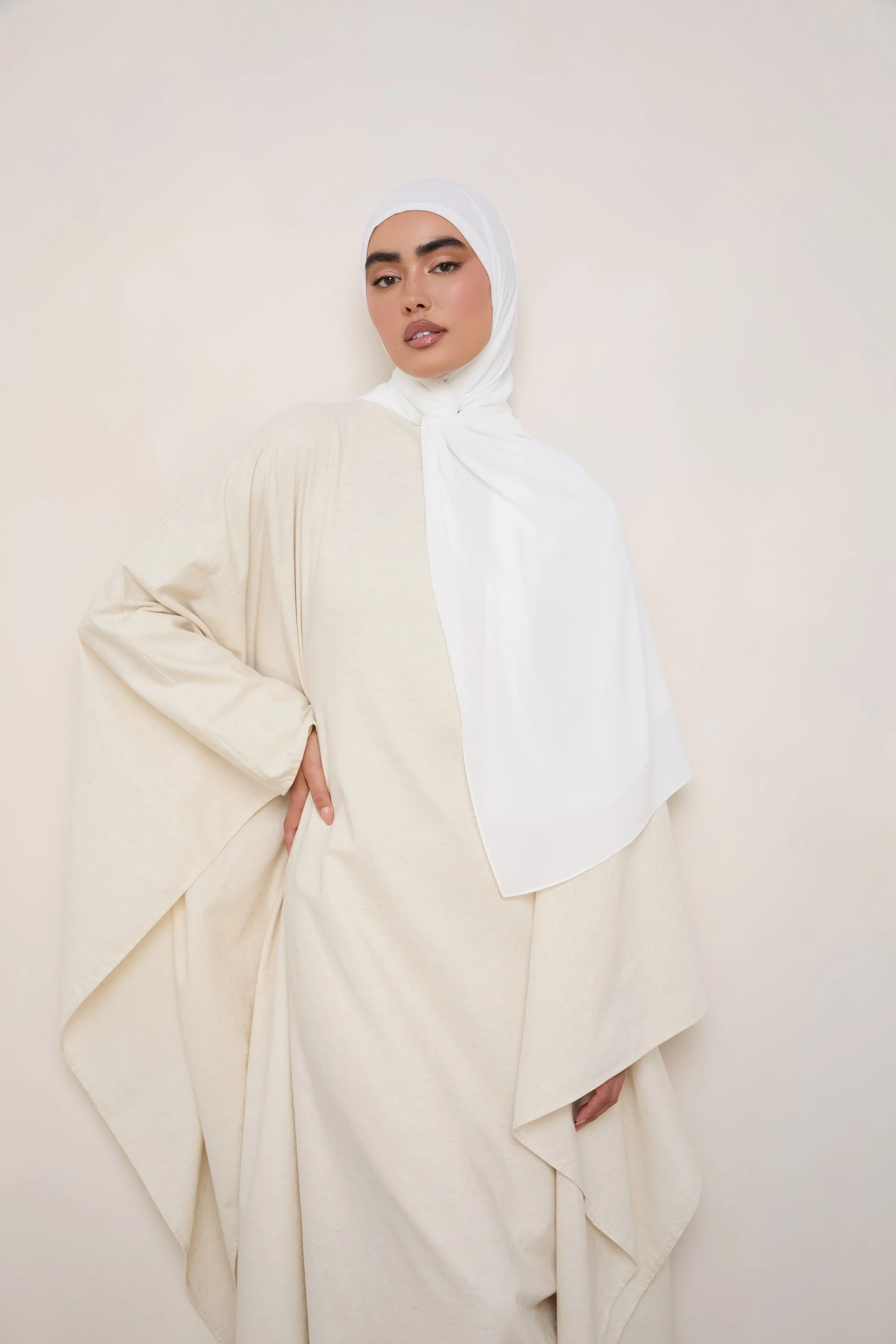 Premium Chiffon Hijab - White - Image 3