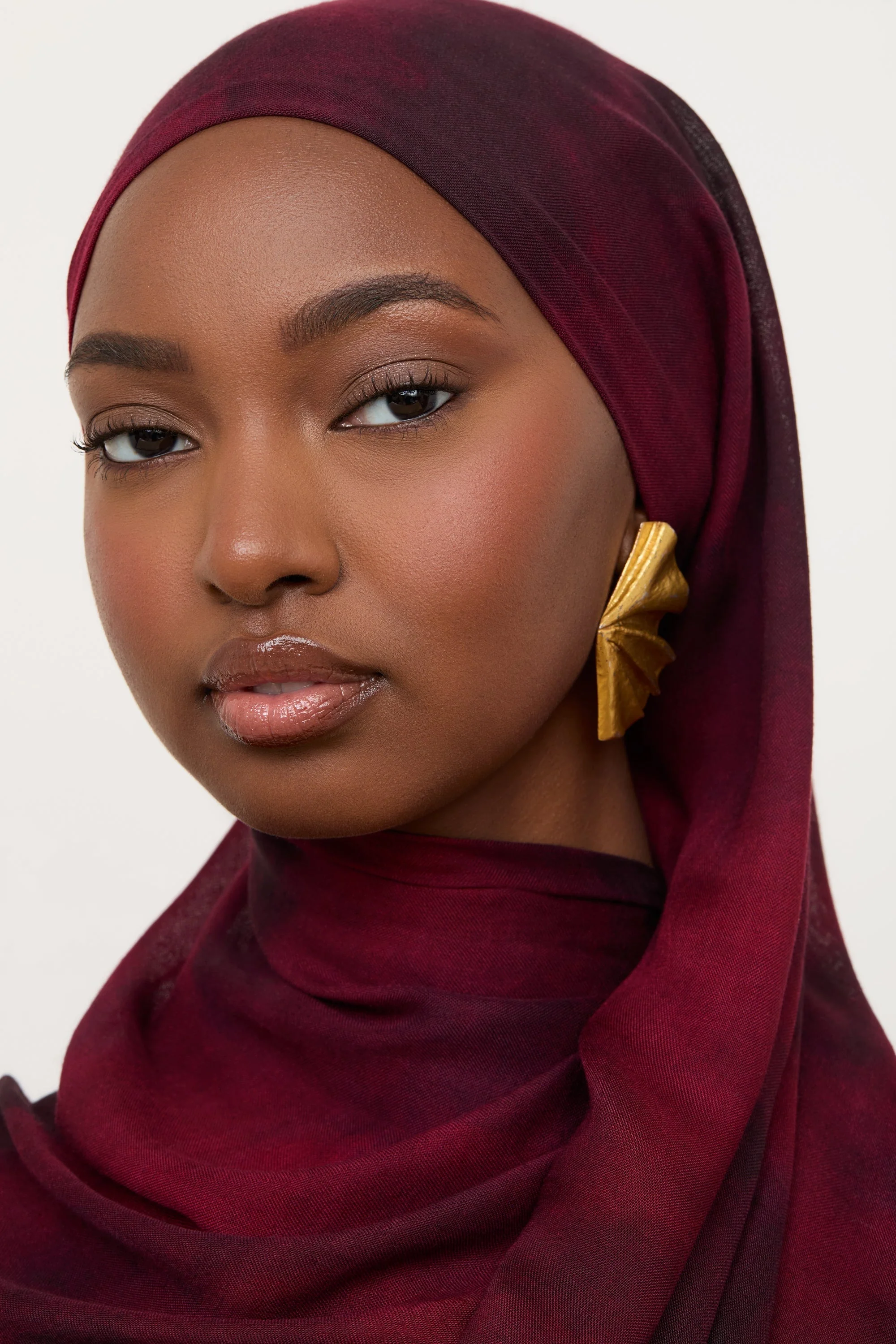 Printed Modal Hijab - Black Ruby - Image 5