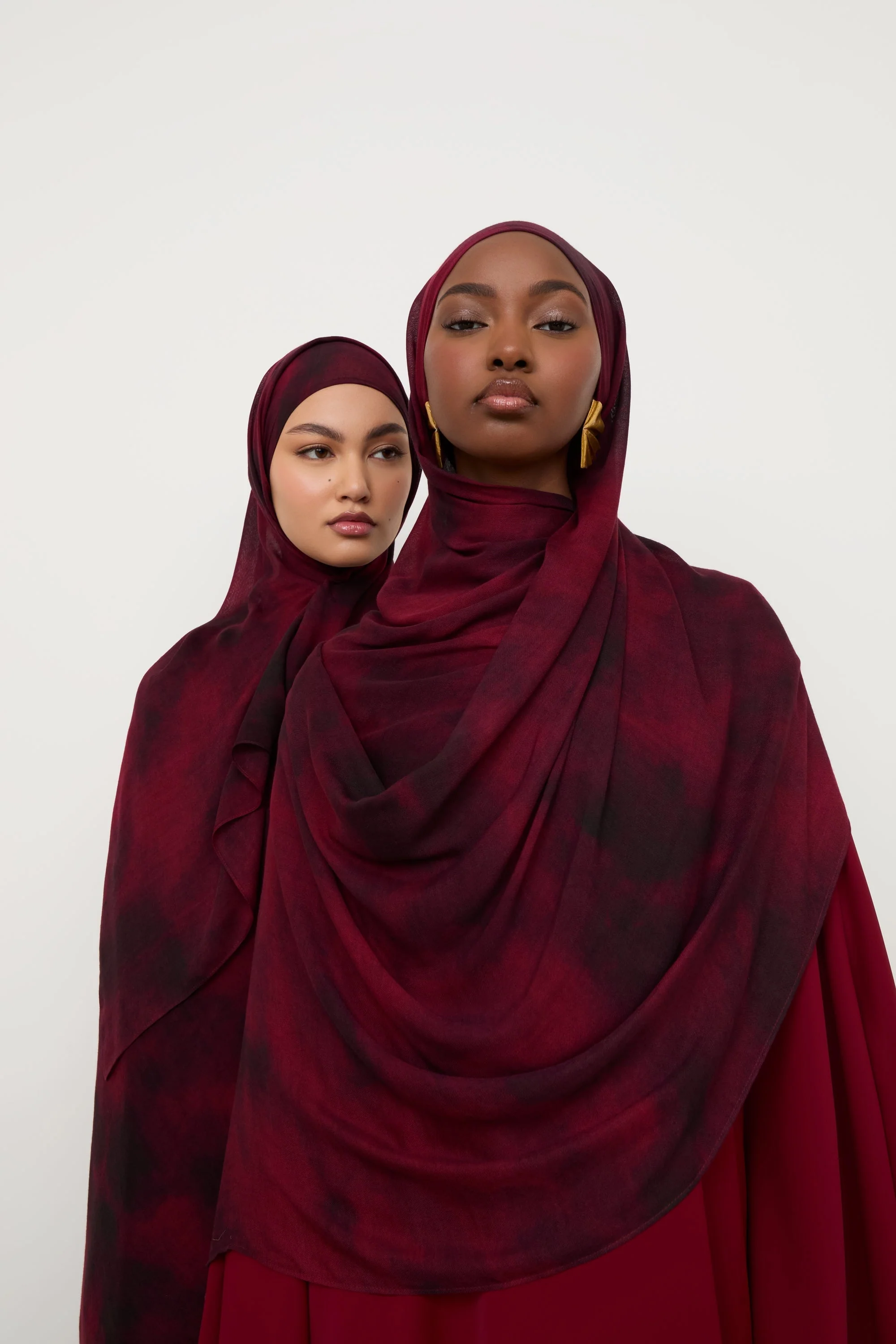 Printed Modal Hijab - Black Ruby - Image 6