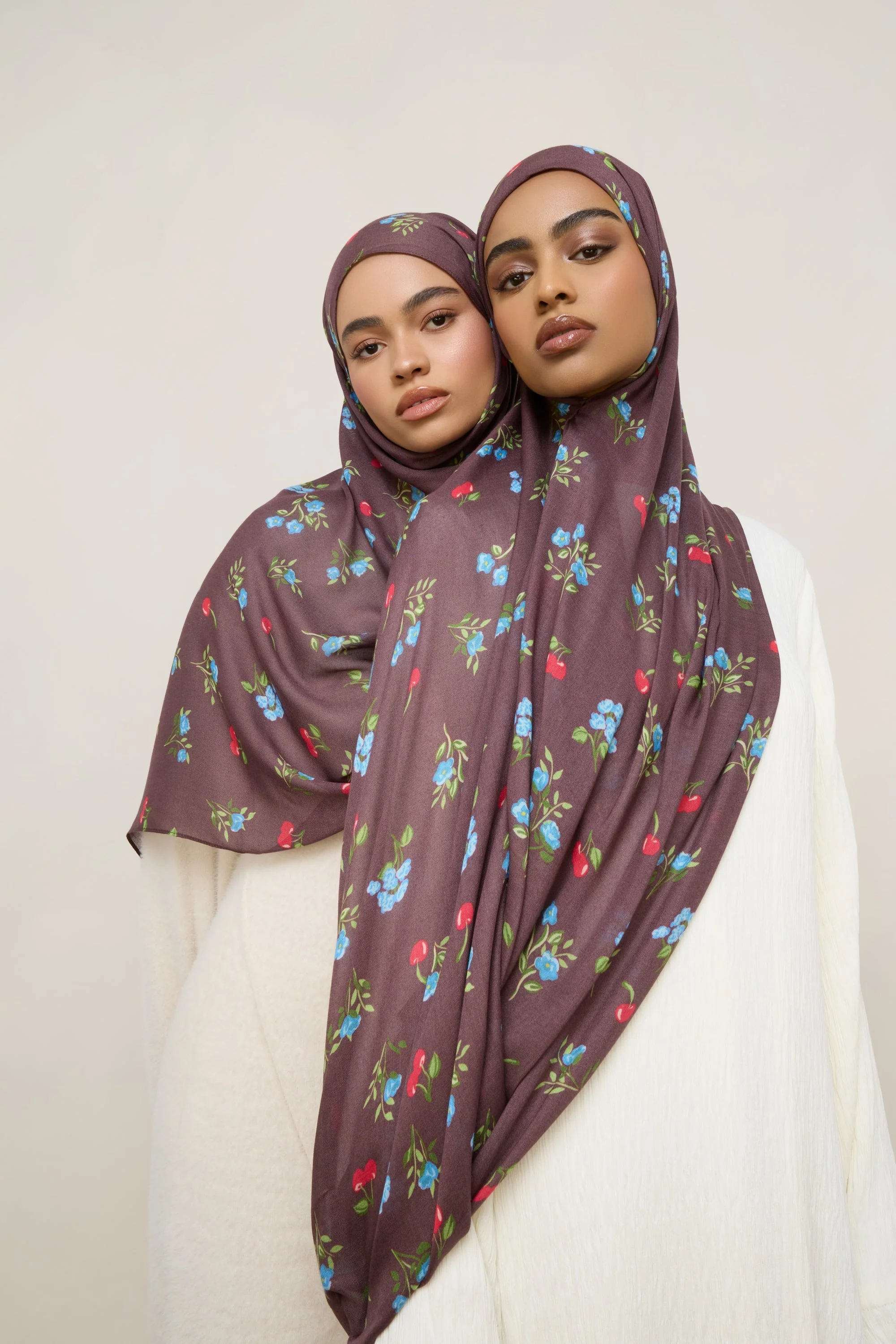 Printed Modal Hijab - Cherry Blossom