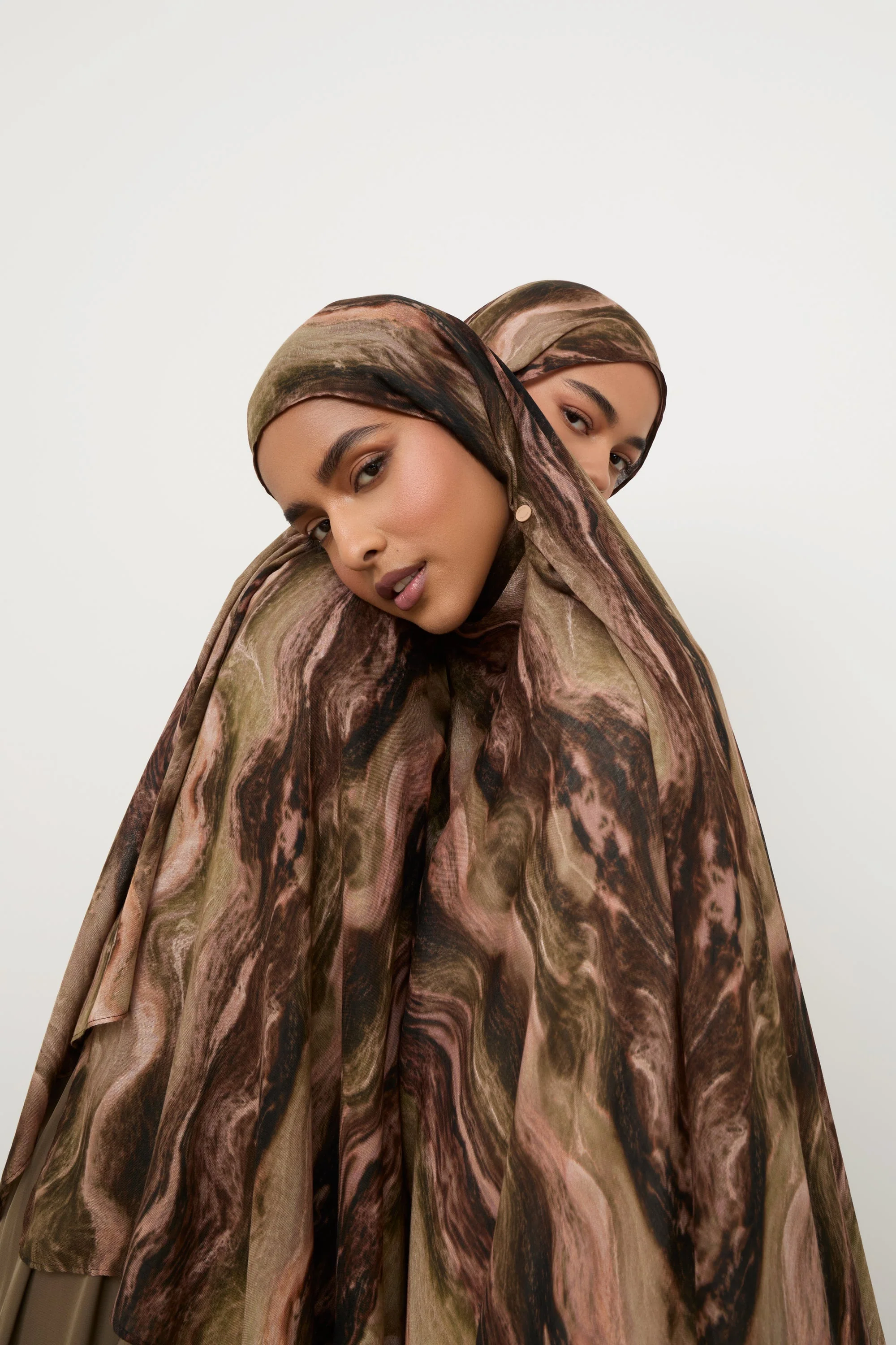 Printed Modal Hijab - Desert Marble - Image 5