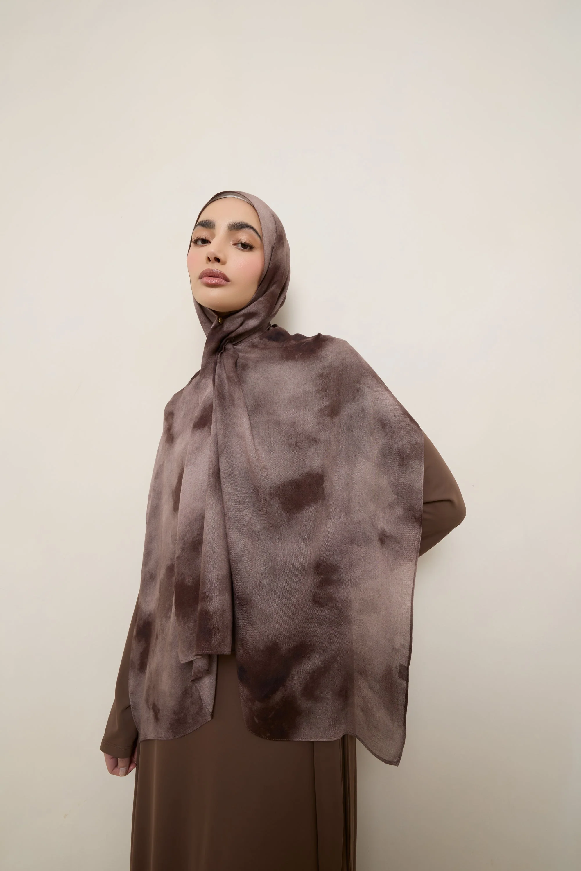 Printed Modal Hijab - Dune - Image 3