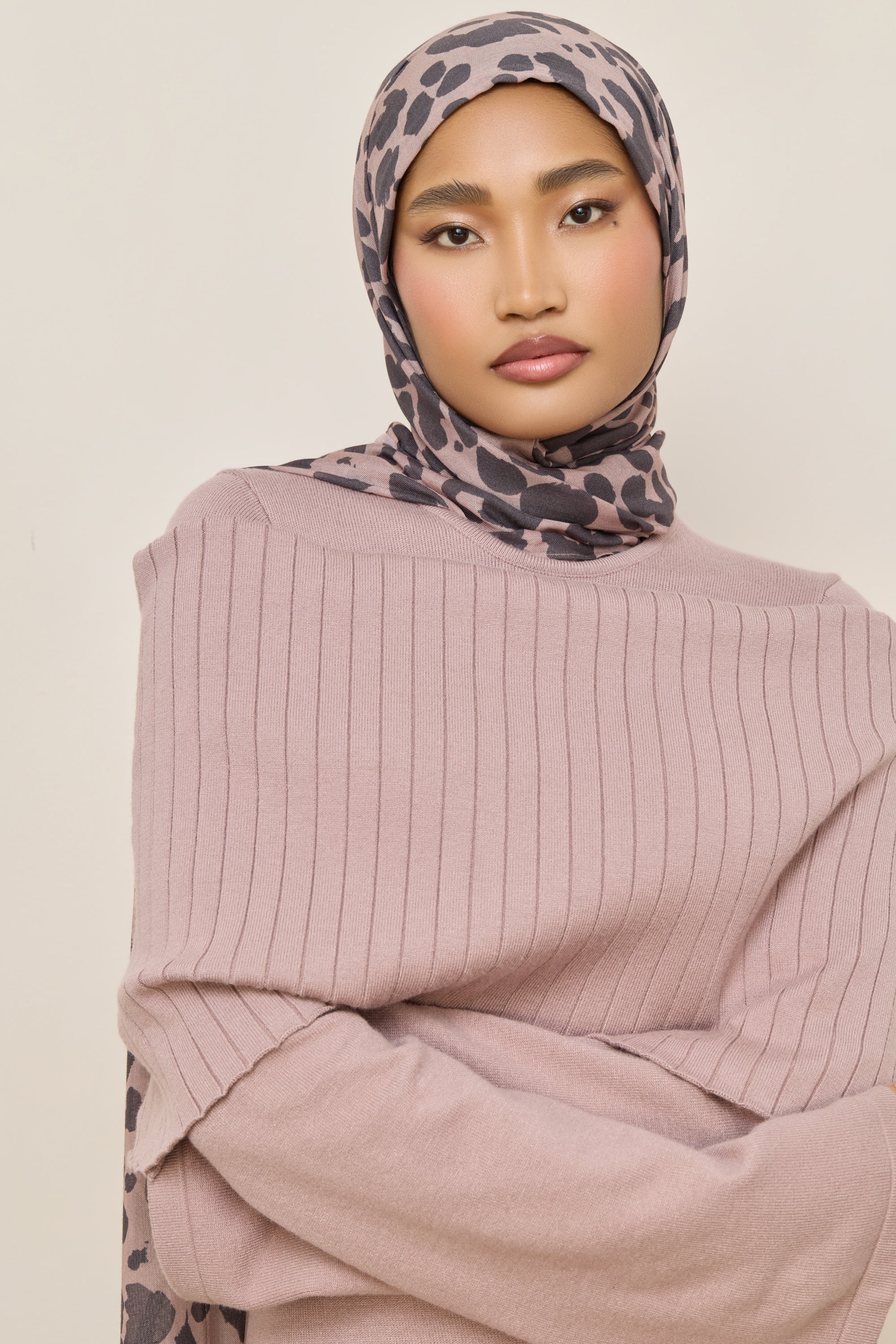 Printed Modal Hijab - Dune Spots - Image 9