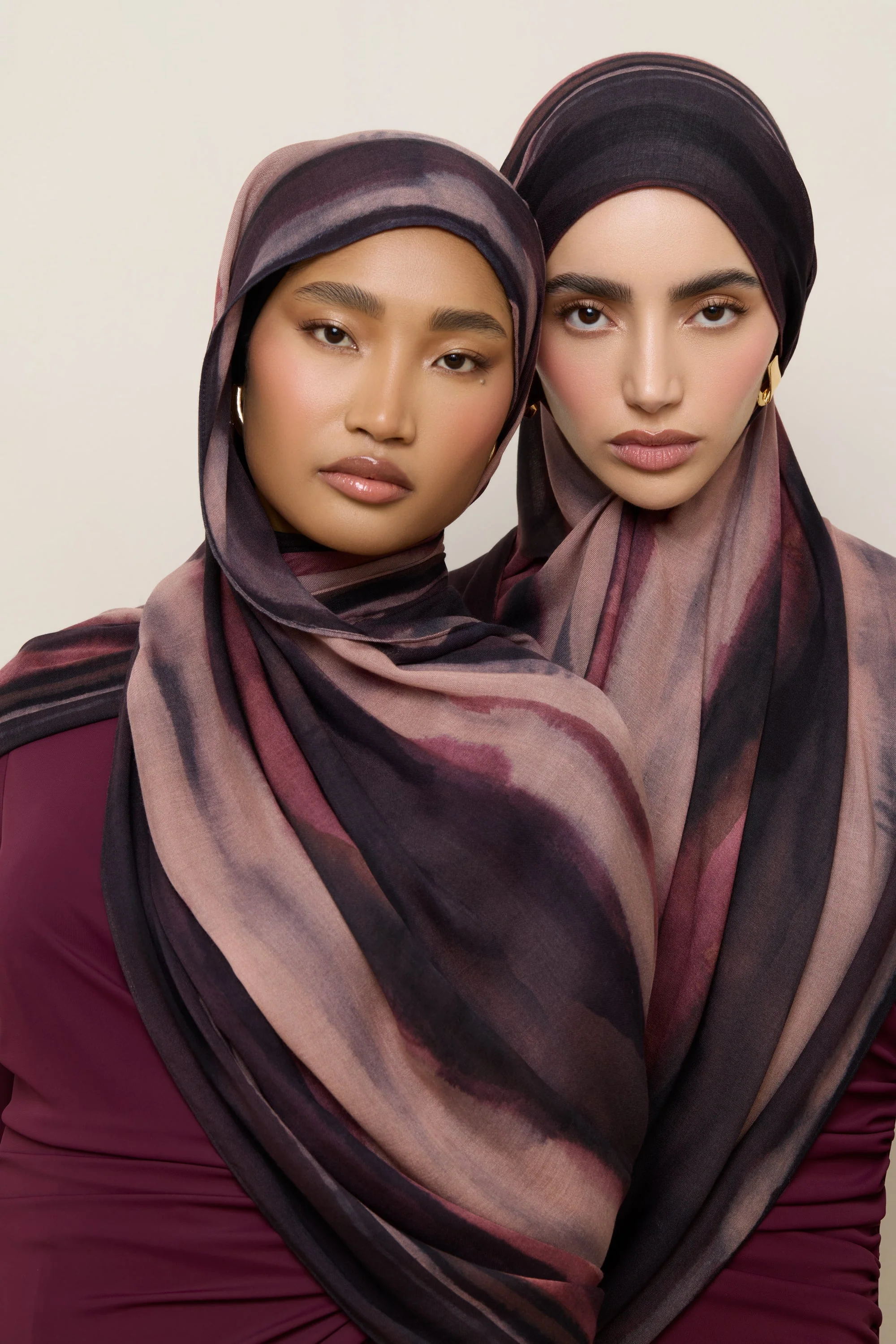 Printed Modal Hijab - Dusk Waves - Image 5
