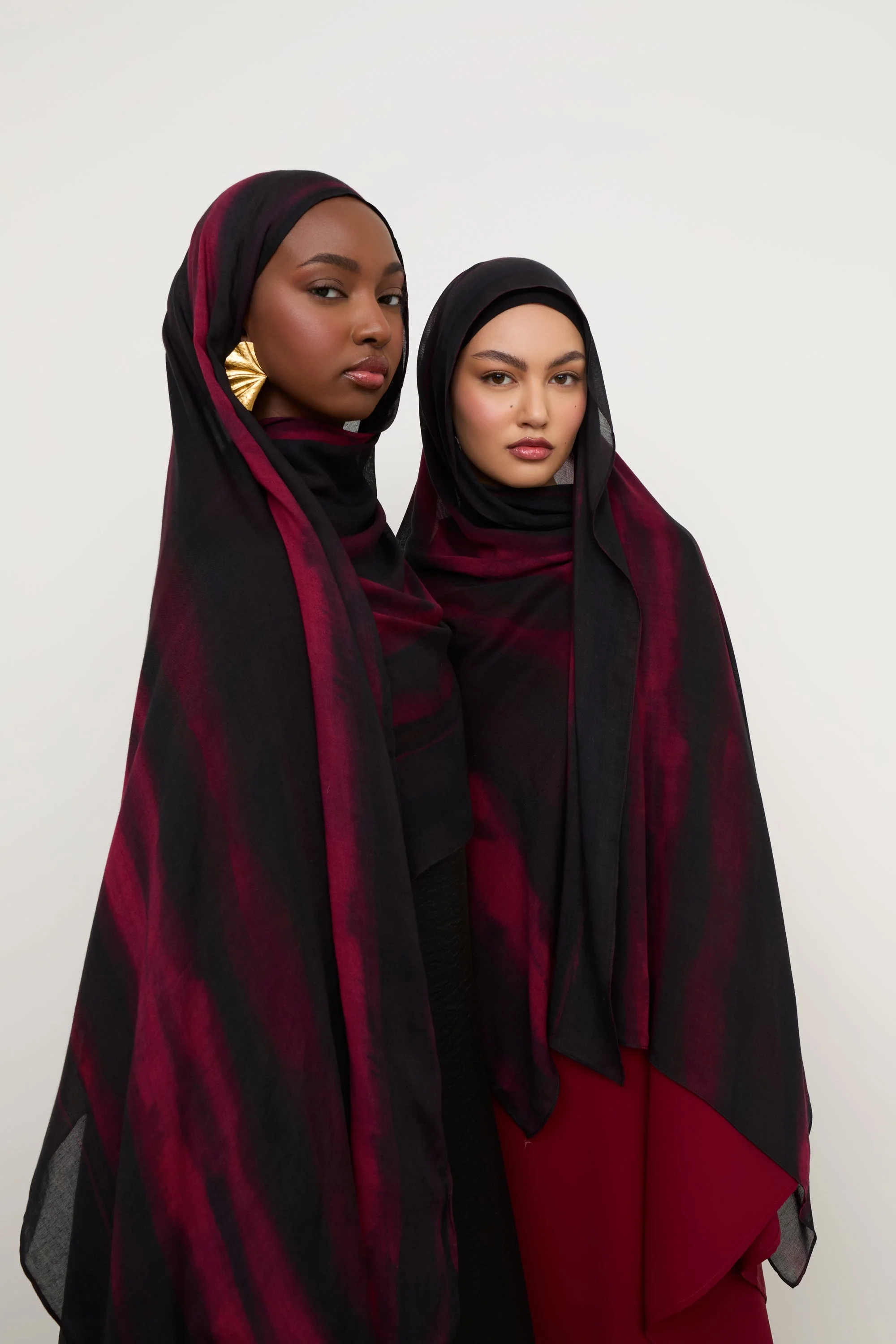 Printed Modal Hijab - Ember Smoke - Image 2