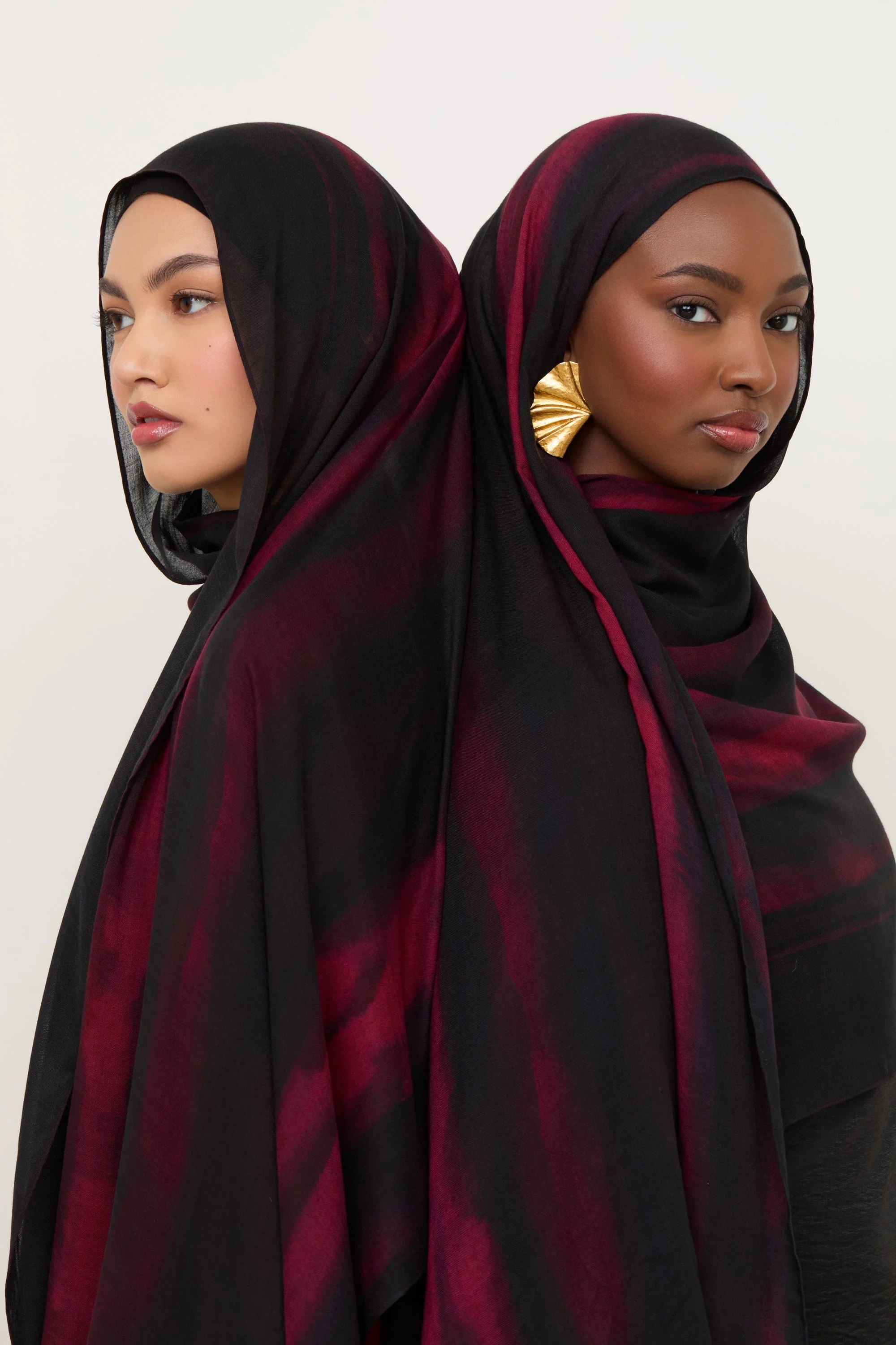 Printed Modal Hijab - Ember Smoke - Image 3