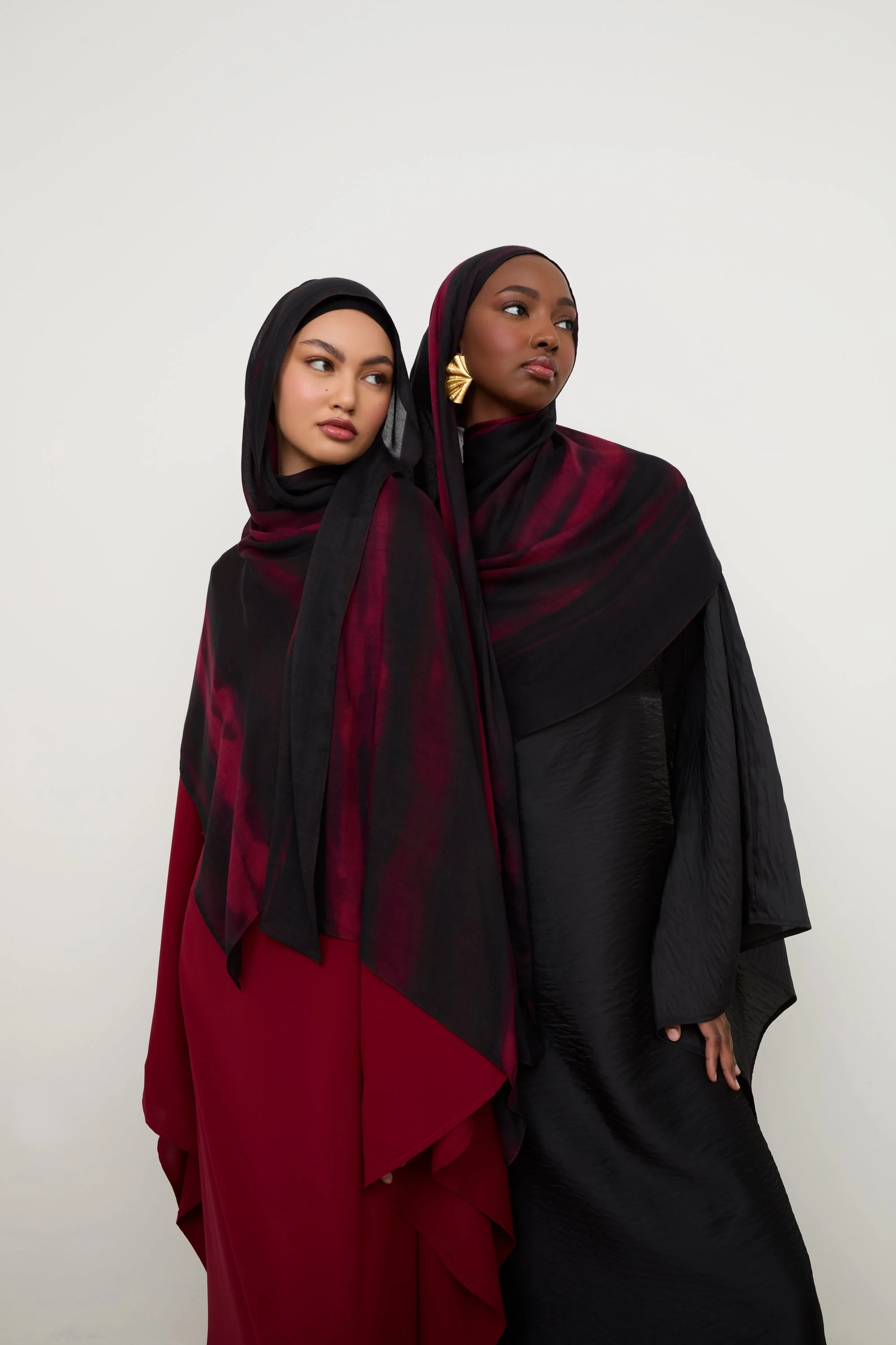 Printed Modal Hijab - Ember Smoke - Image 6