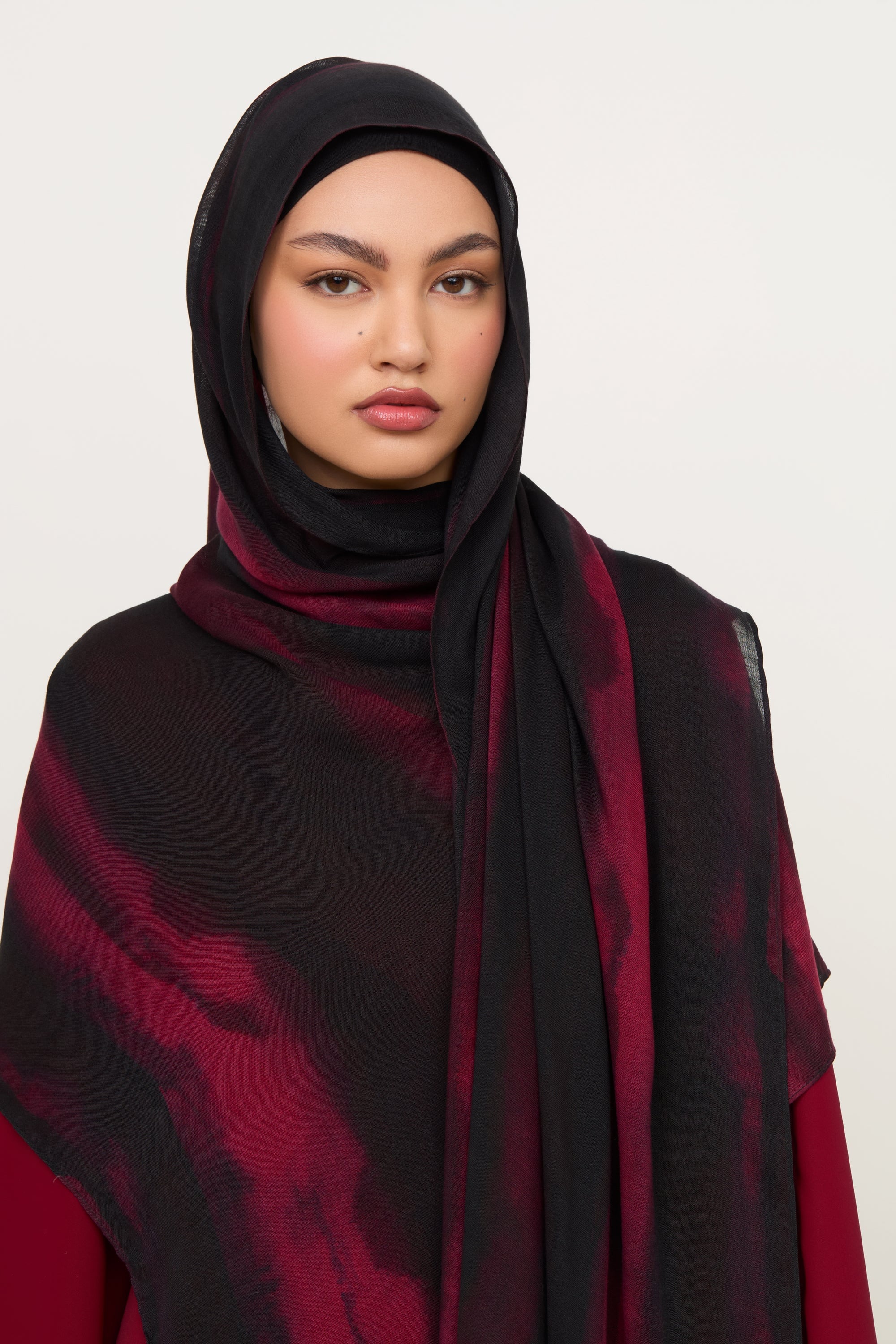 Printed Modal Hijab - Ember Smoke - Image 8