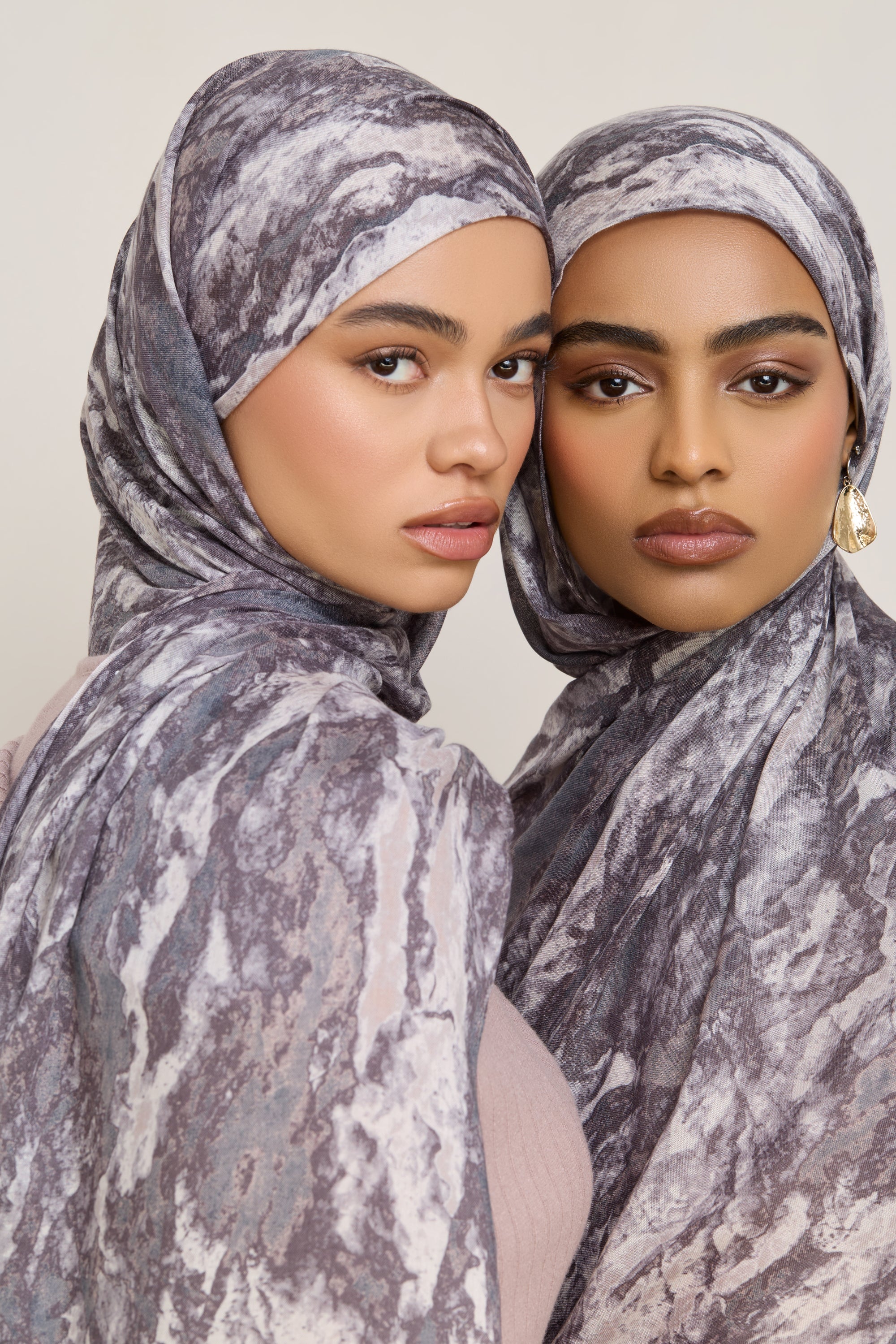 Printed Modal Hijab - Granite - Image 5