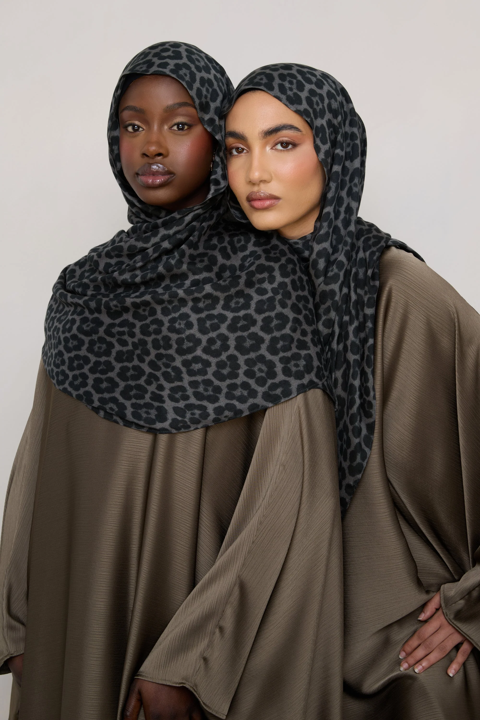 Printed Modal Hijab - Leopard Rosettes - Image 10