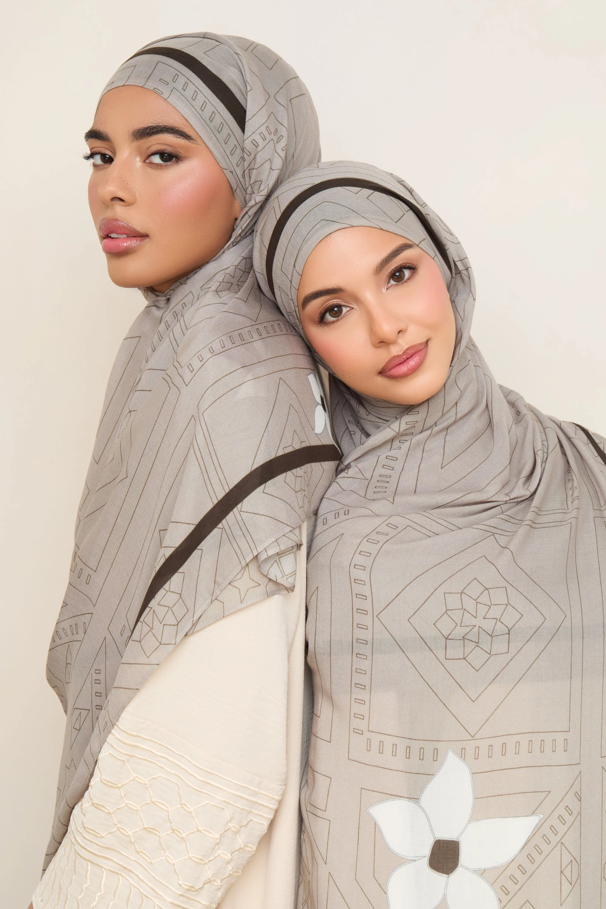 Printed Modal Hijab - Levant Bloom - Image 3
