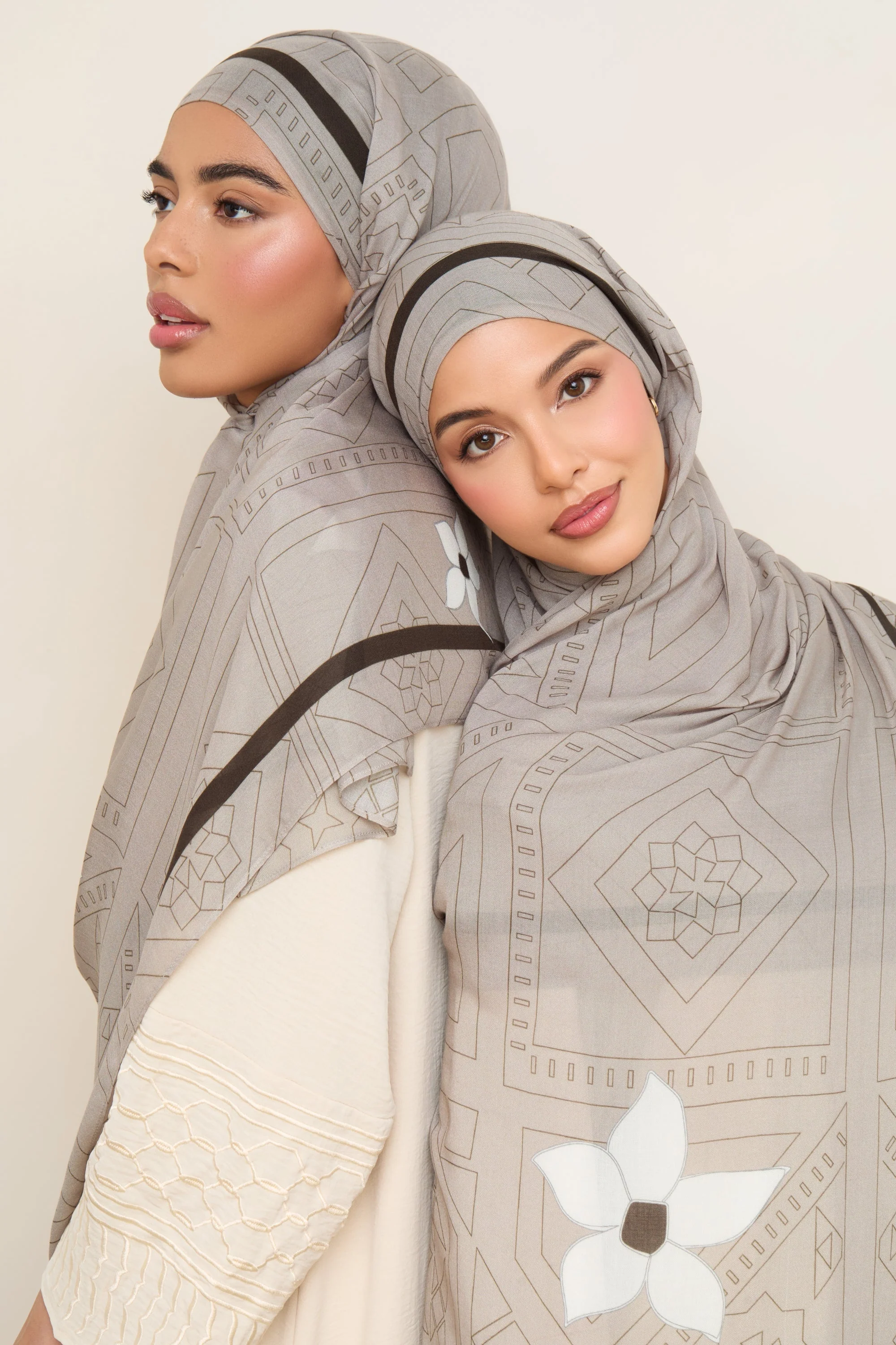 Printed Modal Hijab - Levant Bloom - Image 4