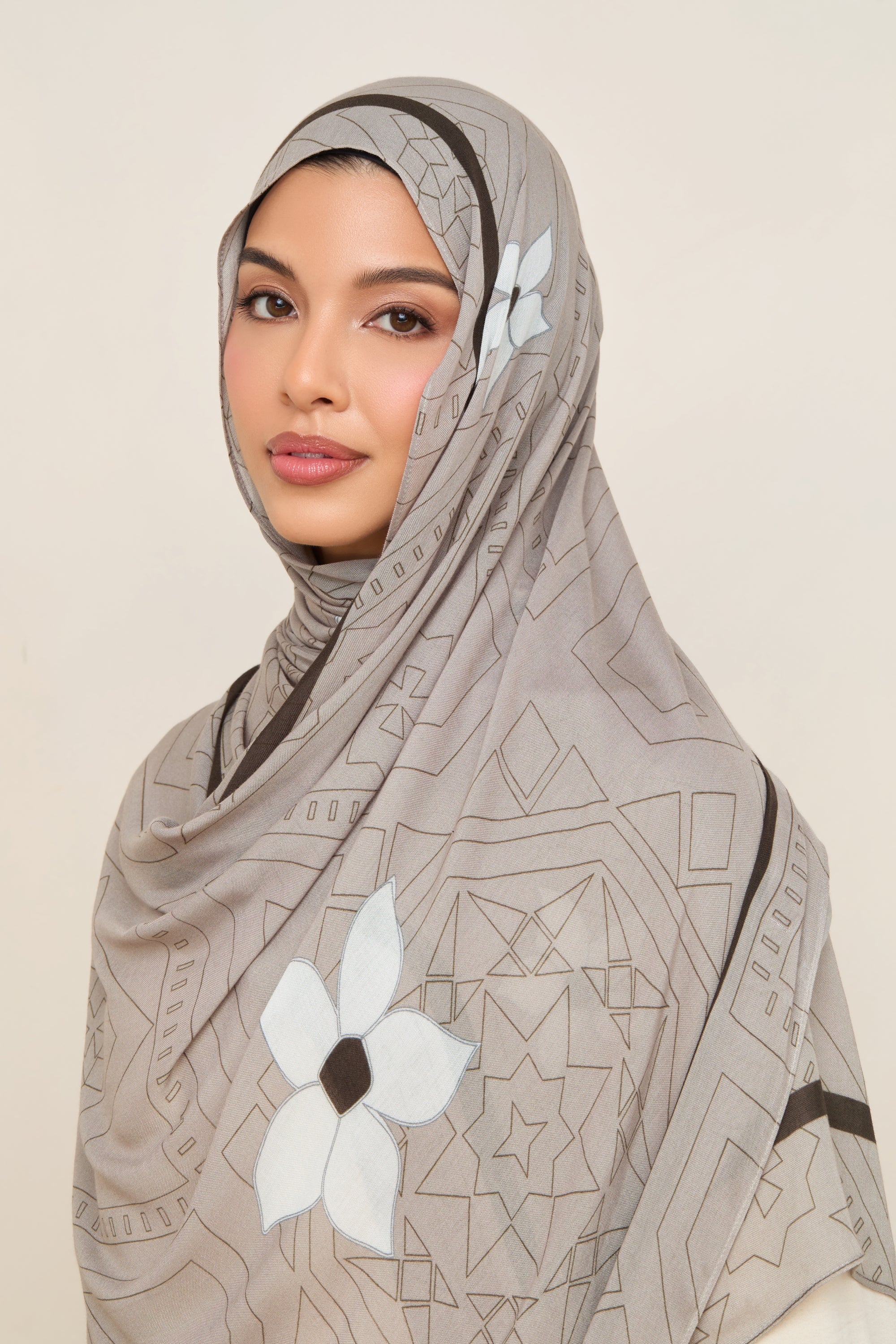 Printed Modal Hijab - Levant Bloom - Image 6
