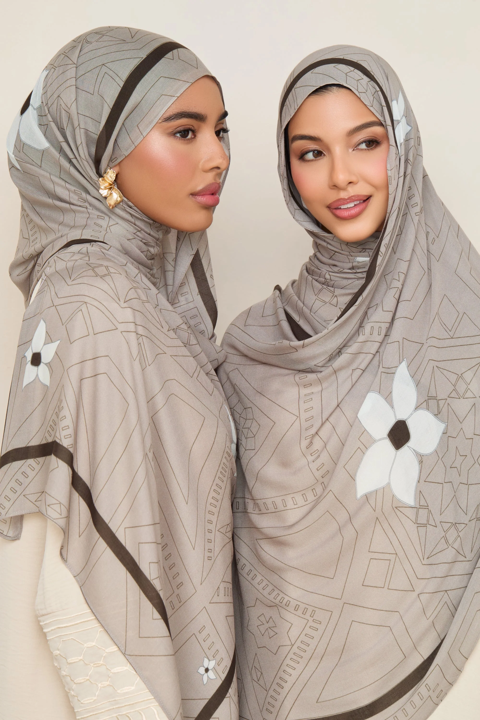 Printed Modal Hijab - Levant Bloom - Image 7