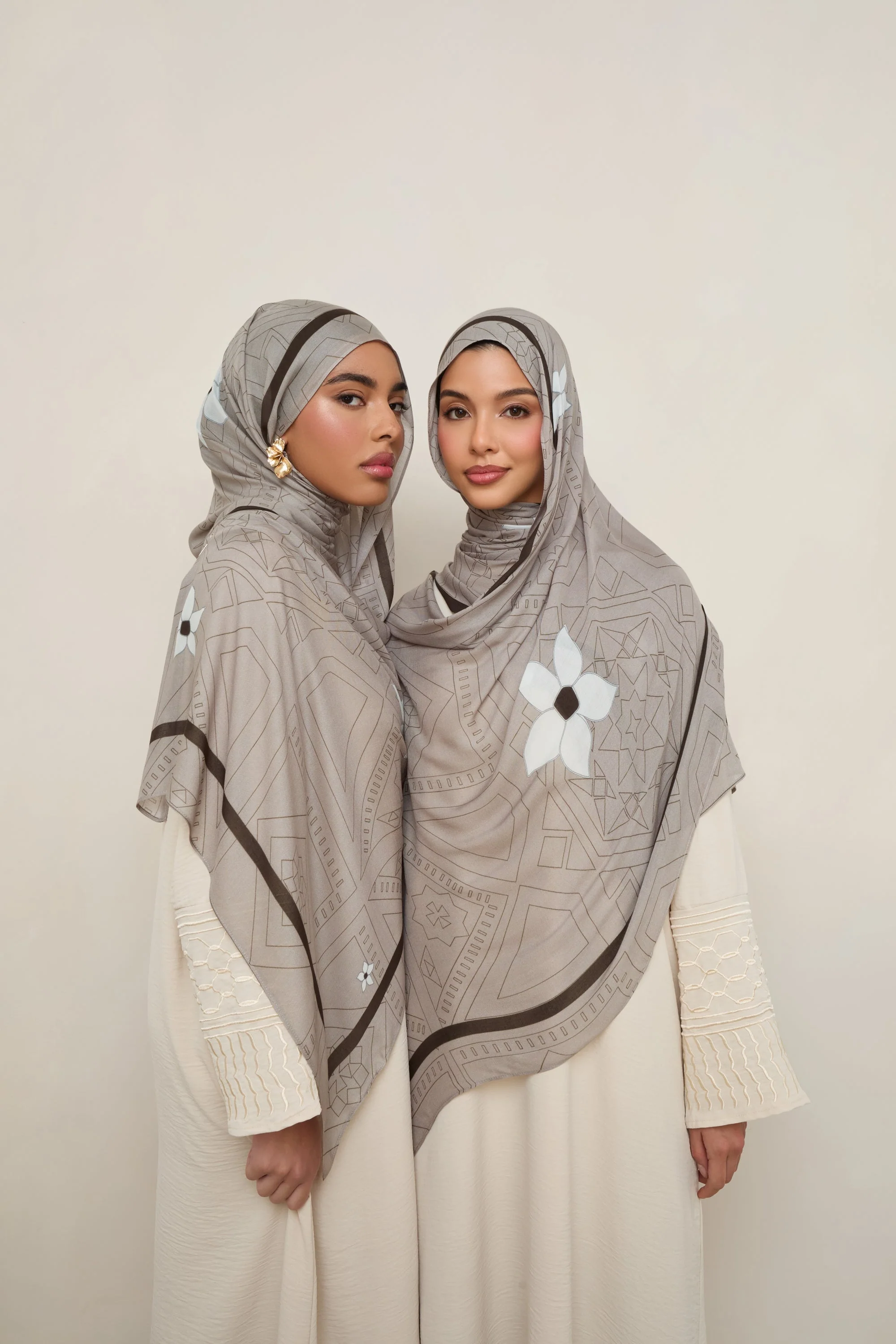Printed Modal Hijab - Levant Bloom - Image 8