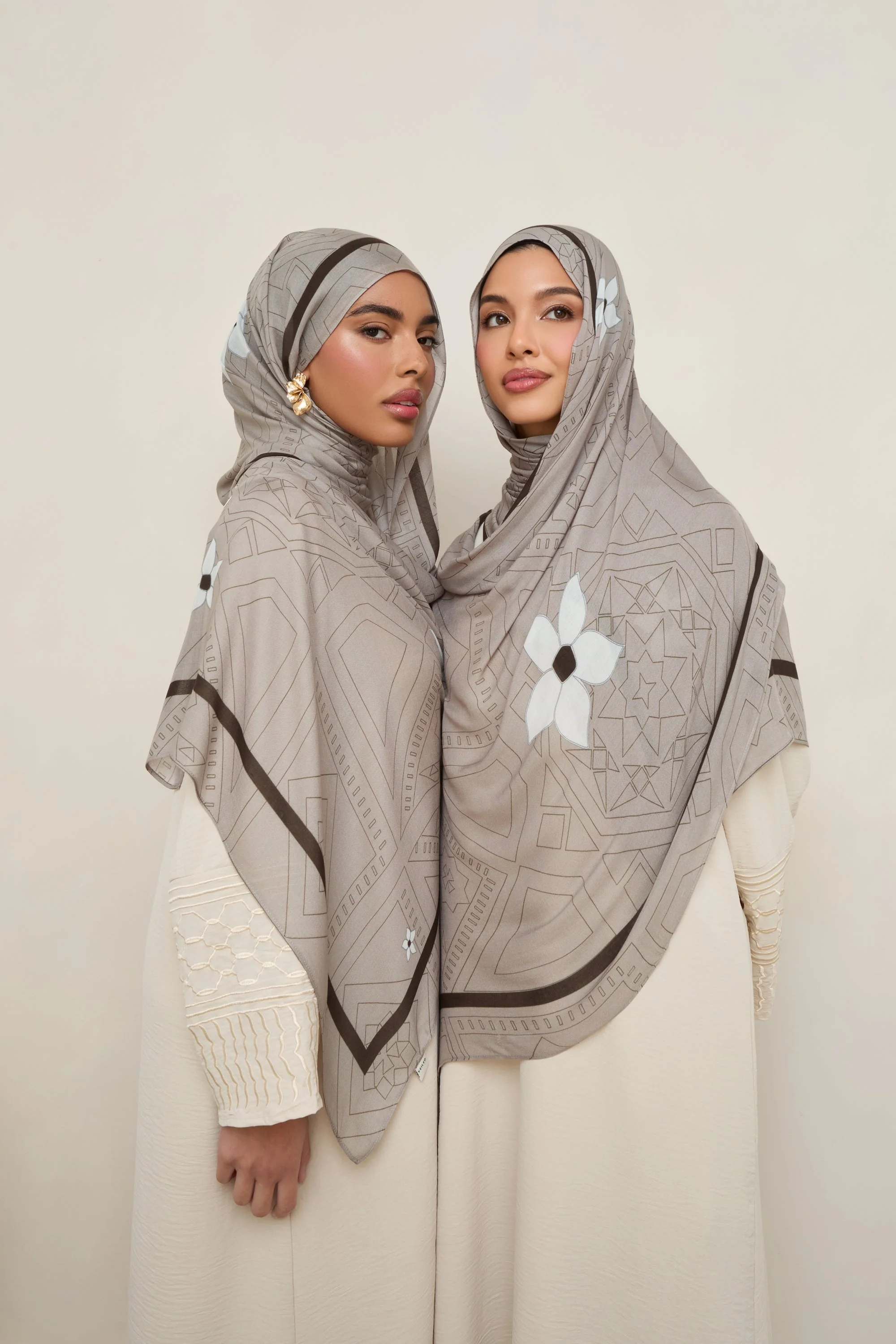 Printed Modal Hijab - Levant Bloom - Image 9