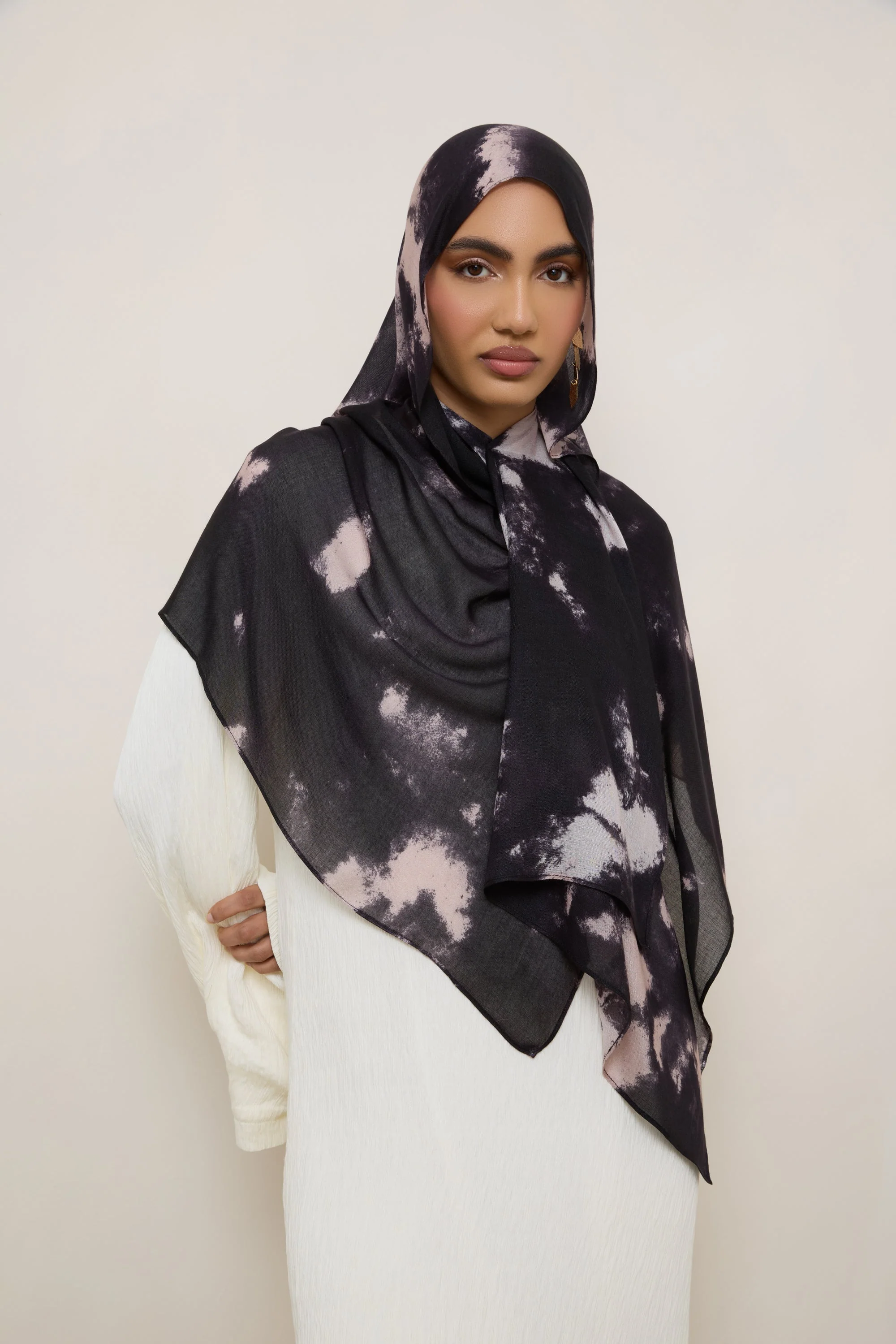 Printed Modal Hijab - Meteor Shower - Image 3