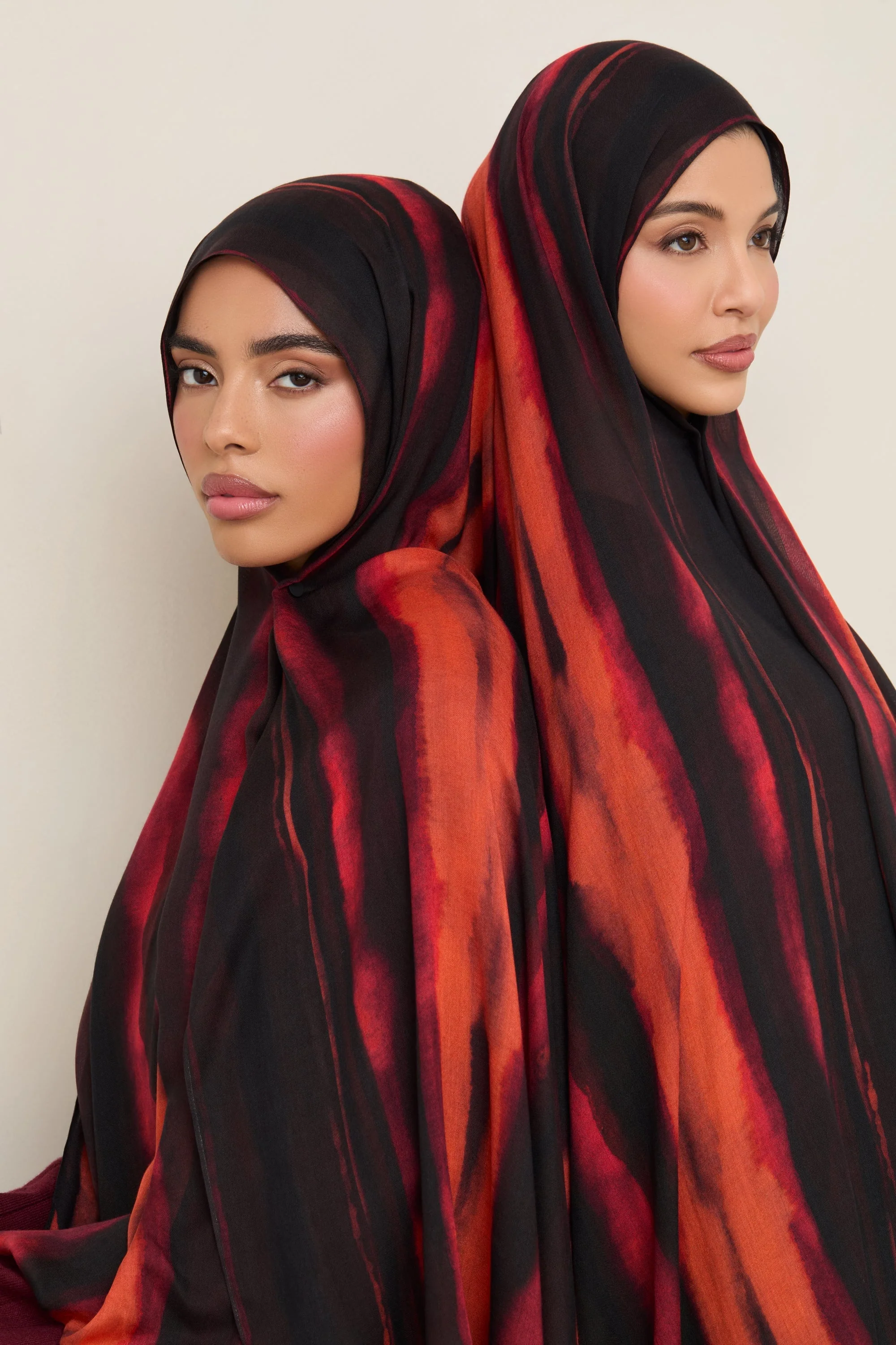 Printed Modal Hijab - Molten Waves - Image 4