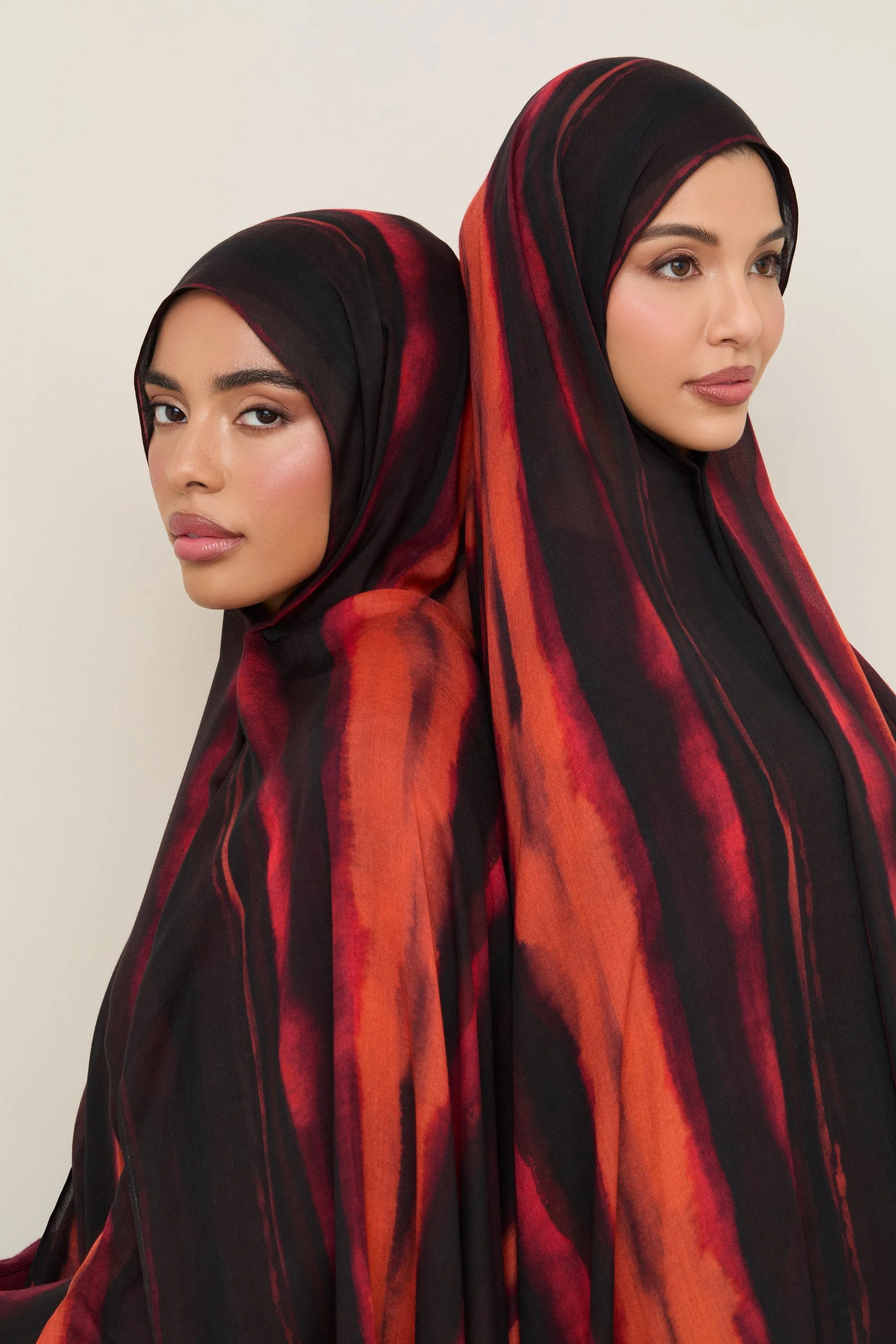 Printed Modal Hijab - Molten Waves - Image 5