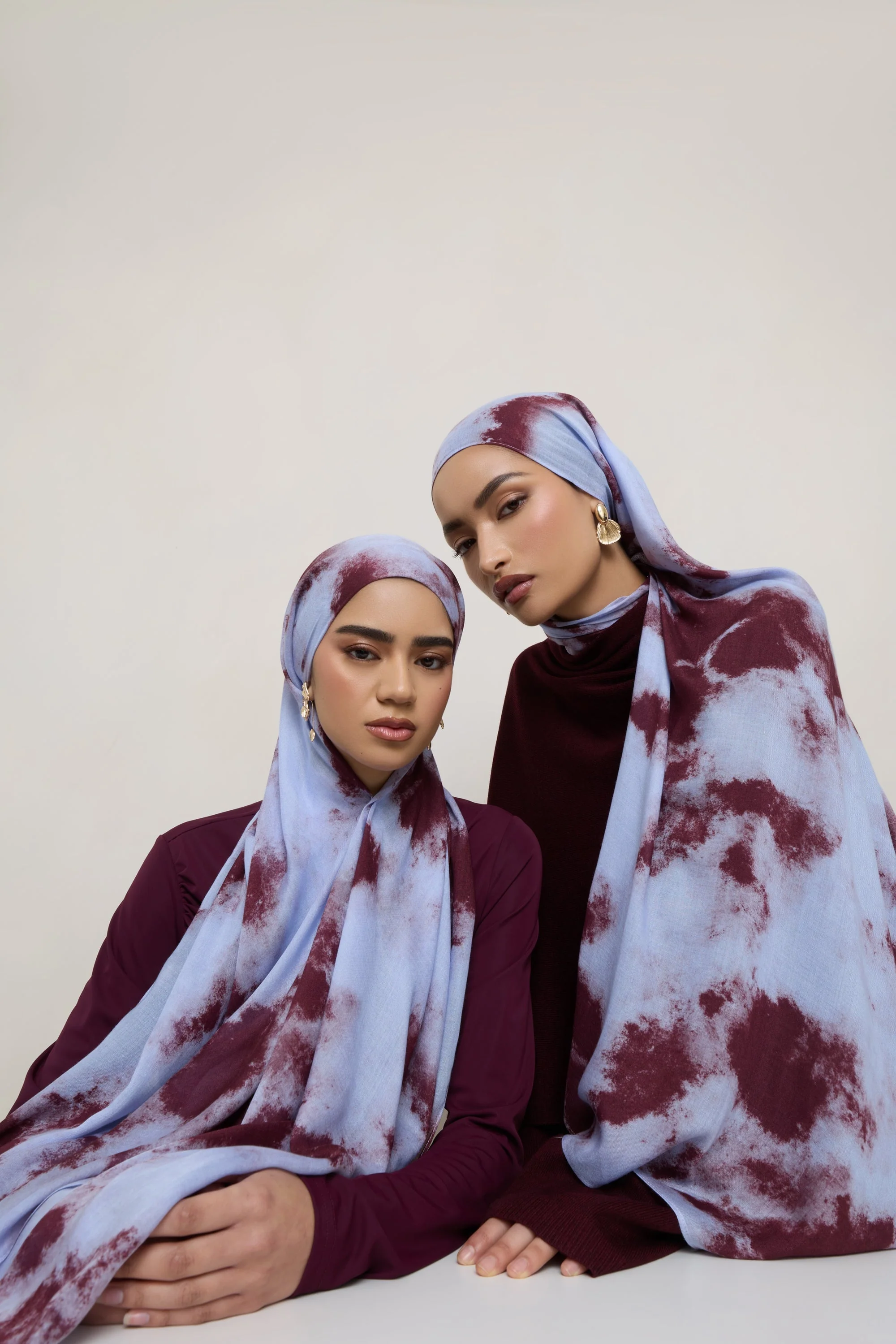Printed Modal Hijab - Royal Tides - Image 4