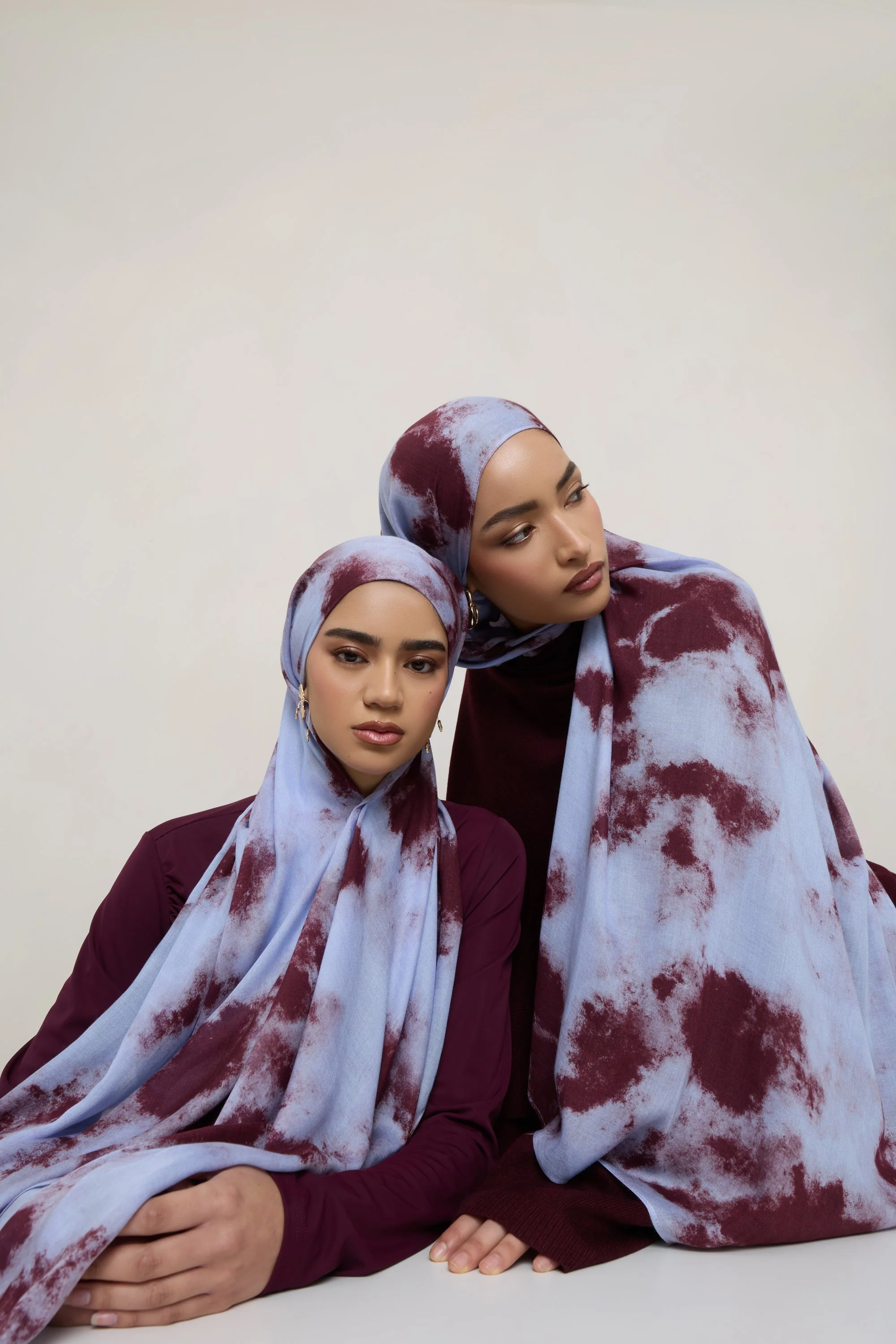 Printed Modal Hijab - Royal Tides - Image 5