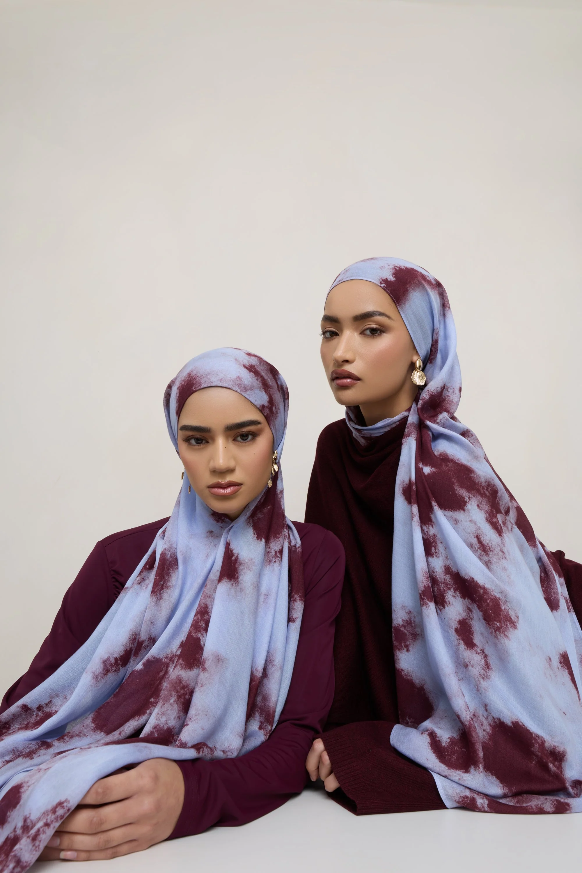 Printed Modal Hijab - Royal Tides - Image 6