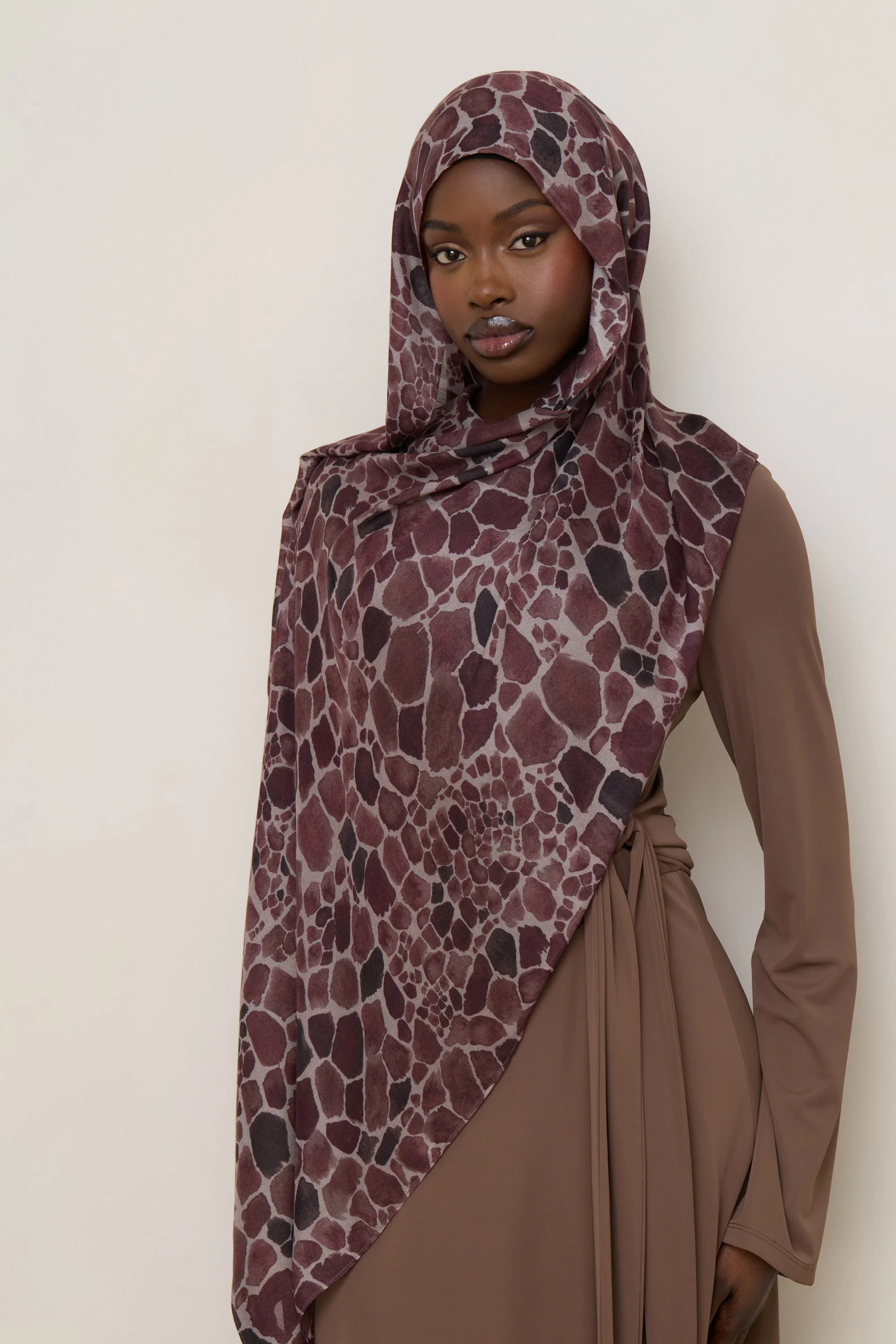 Printed Modal Hijab - Safari - Image 13