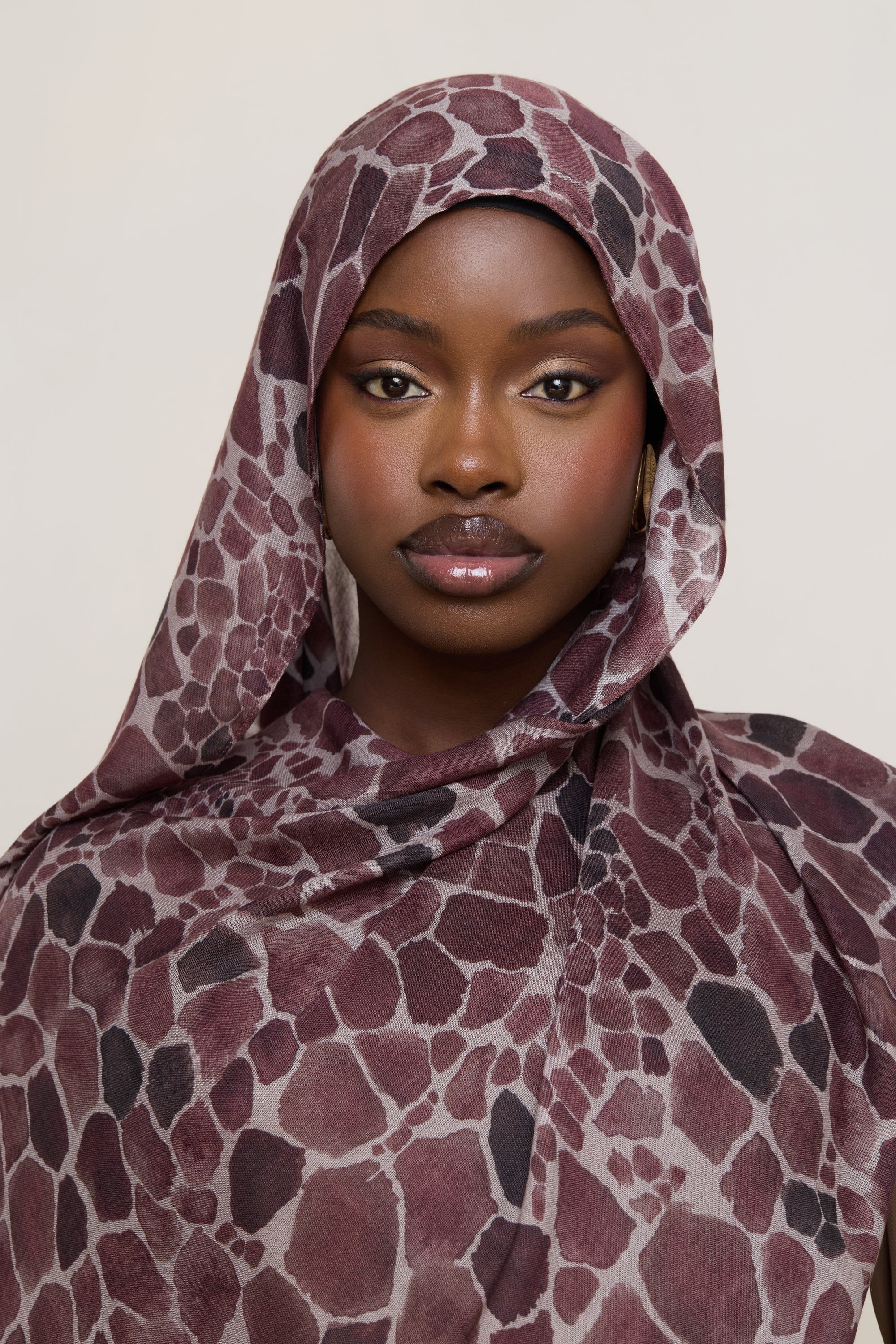 Printed Modal Hijab - Safari - Image 3