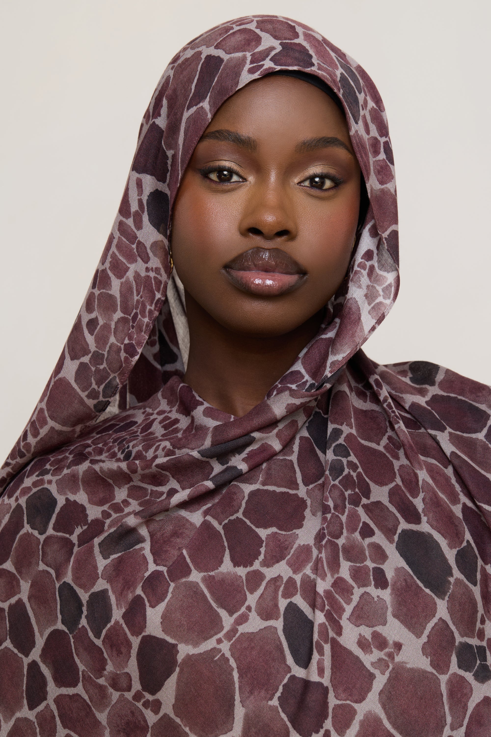 Printed Modal Hijab - Safari - Image 4