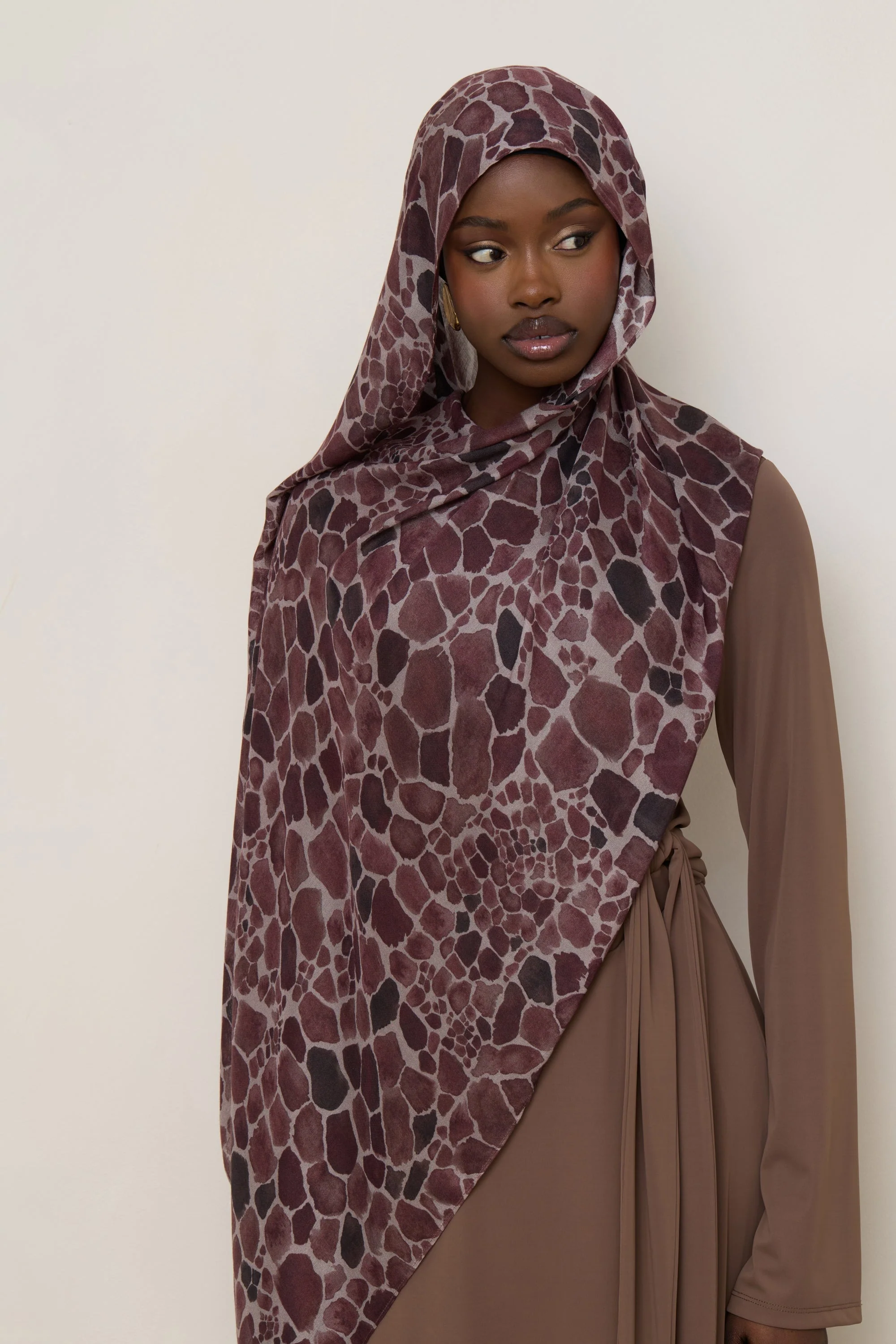 Printed Modal Hijab - Safari - Image 5