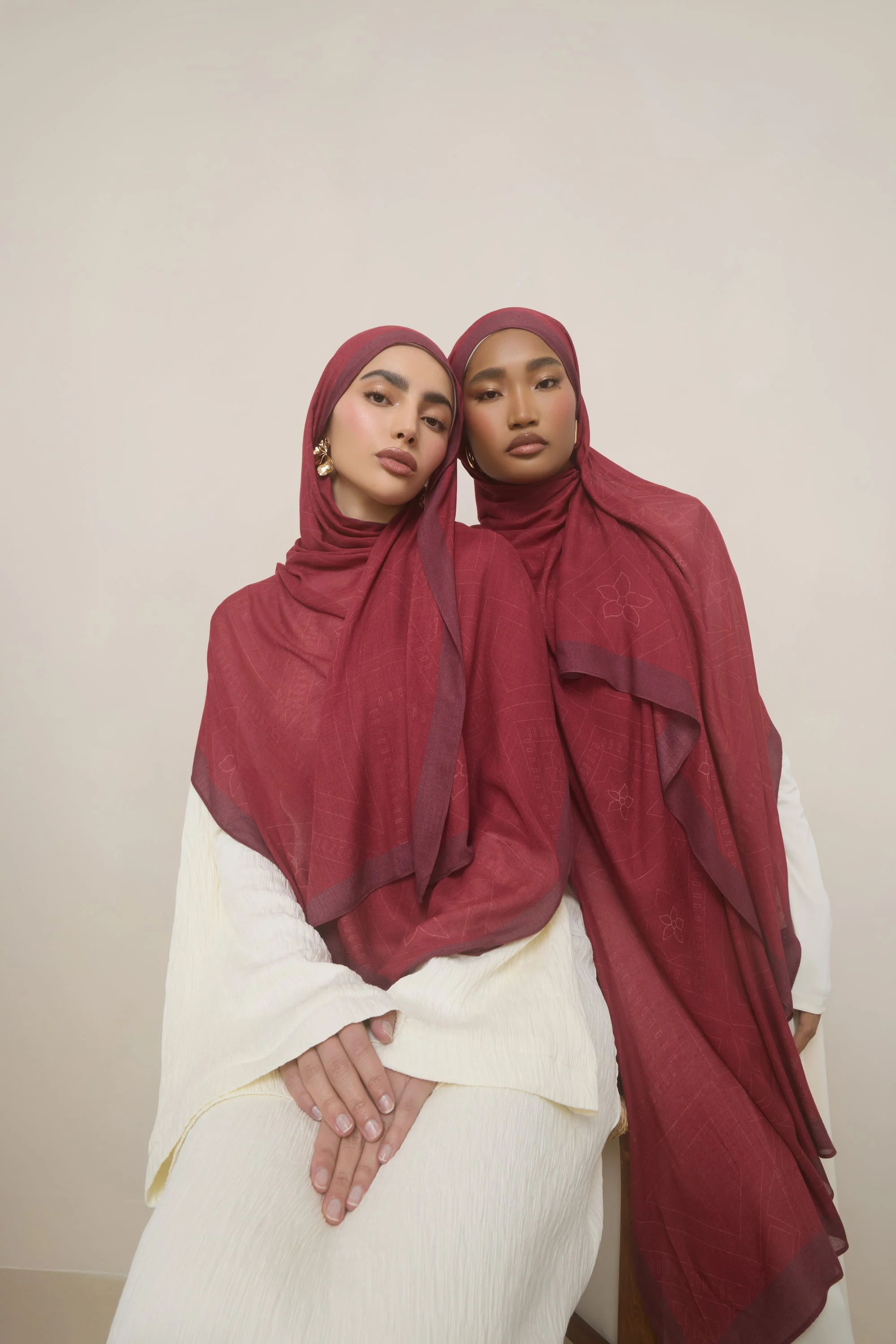 Printed Modal Hijab - Sham - Image 2