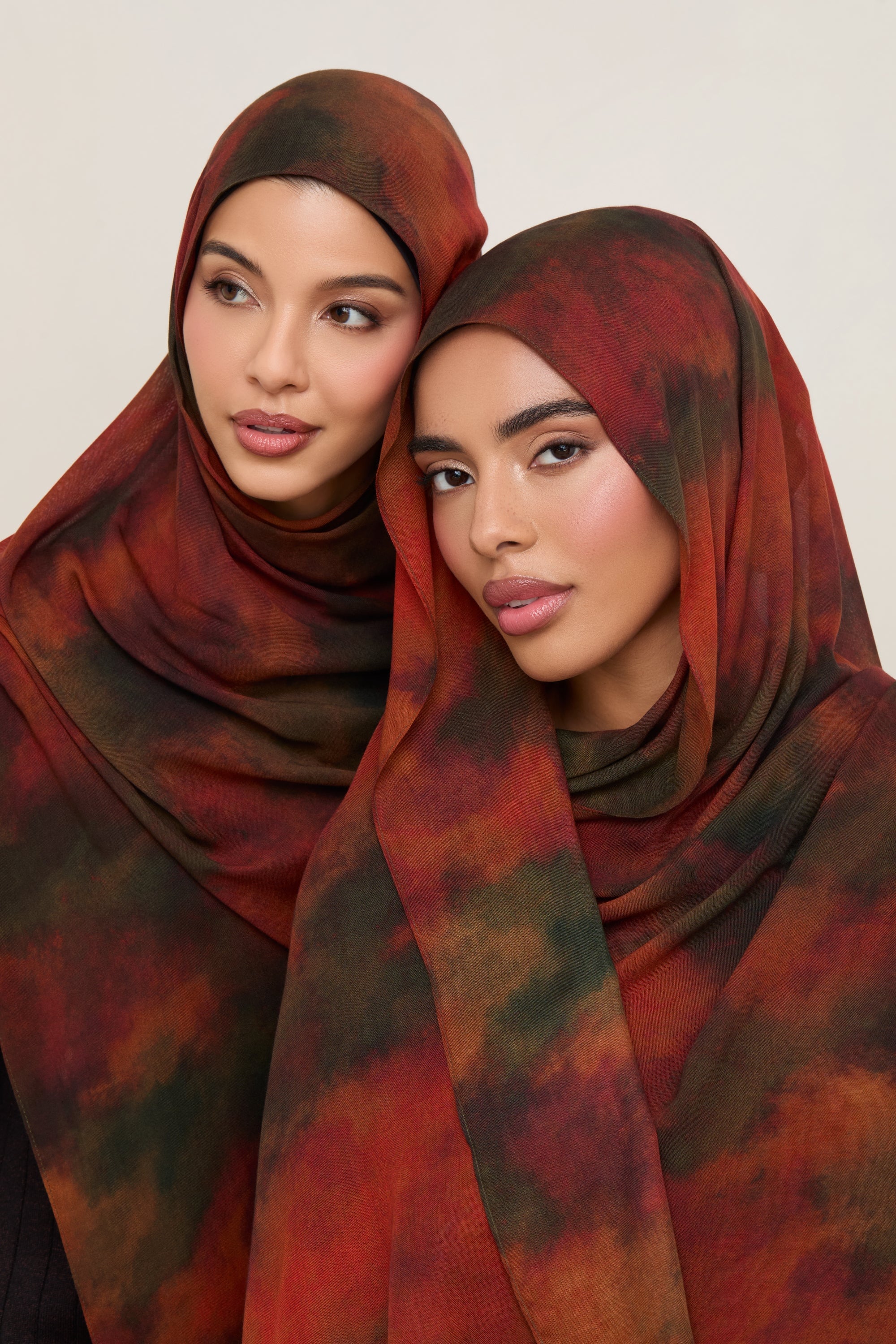 Printed Modal Hijab - Sienna Earth - Image 3