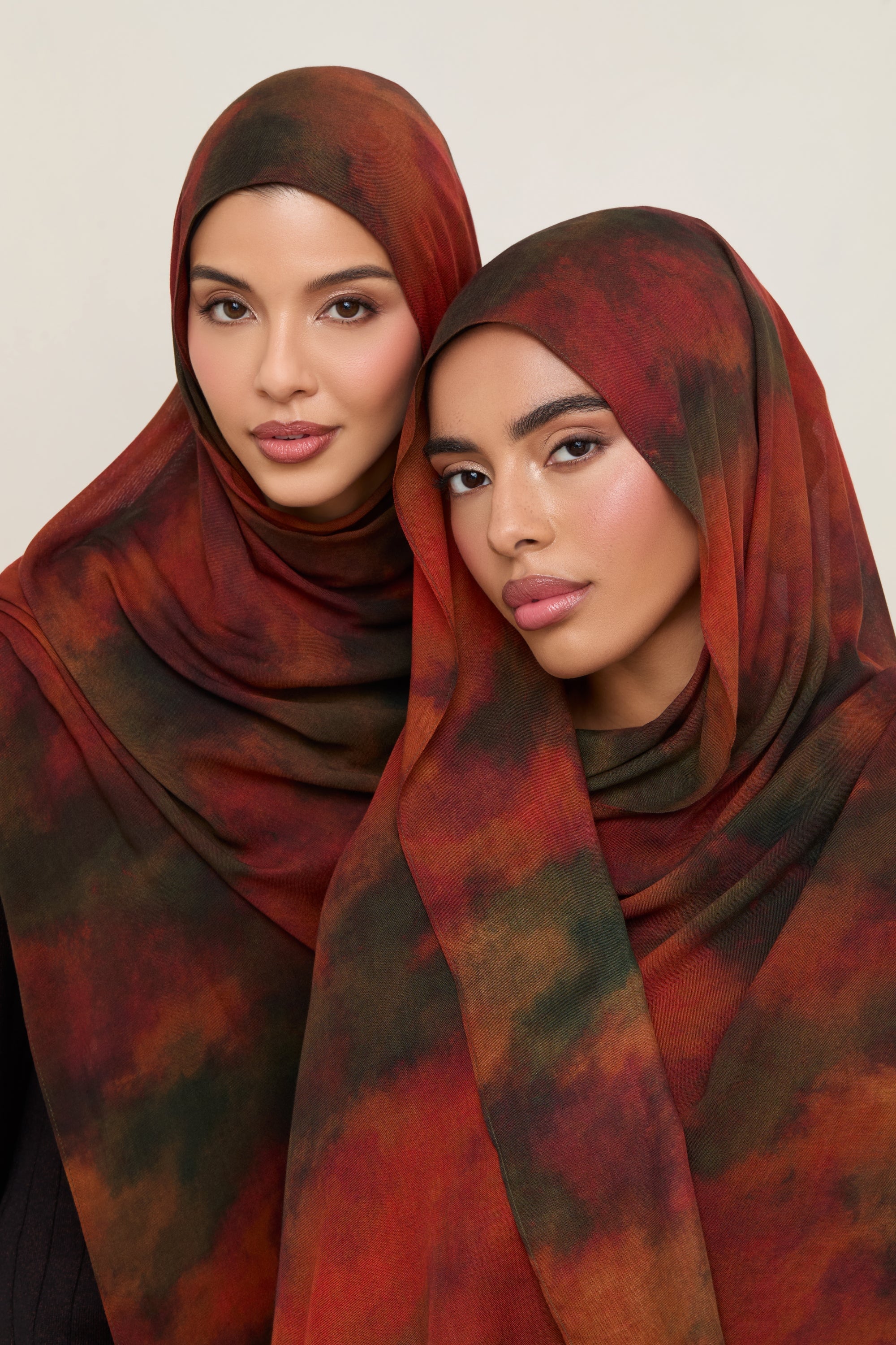 Printed Modal Hijab - Sienna Earth - Image 4