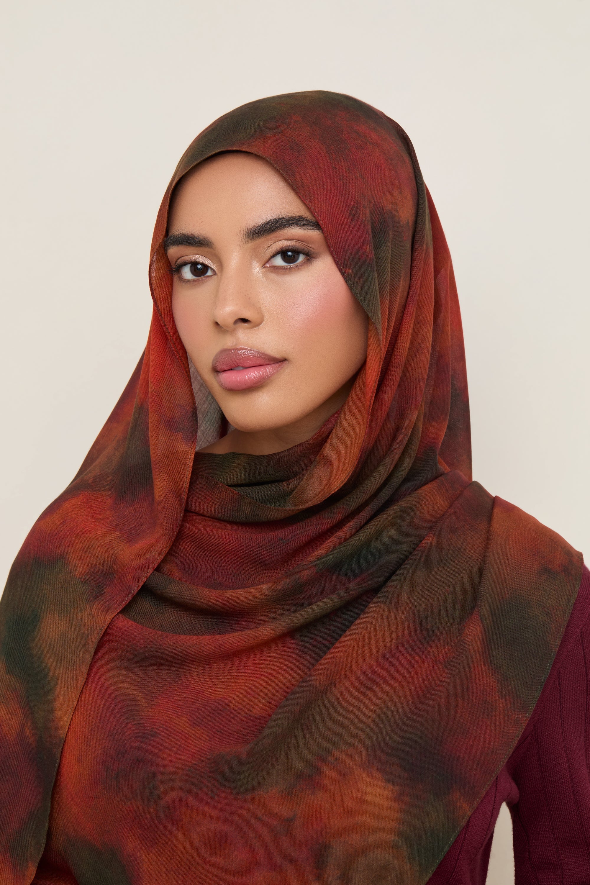 Printed Modal Hijab - Sienna Earth - Image 7
