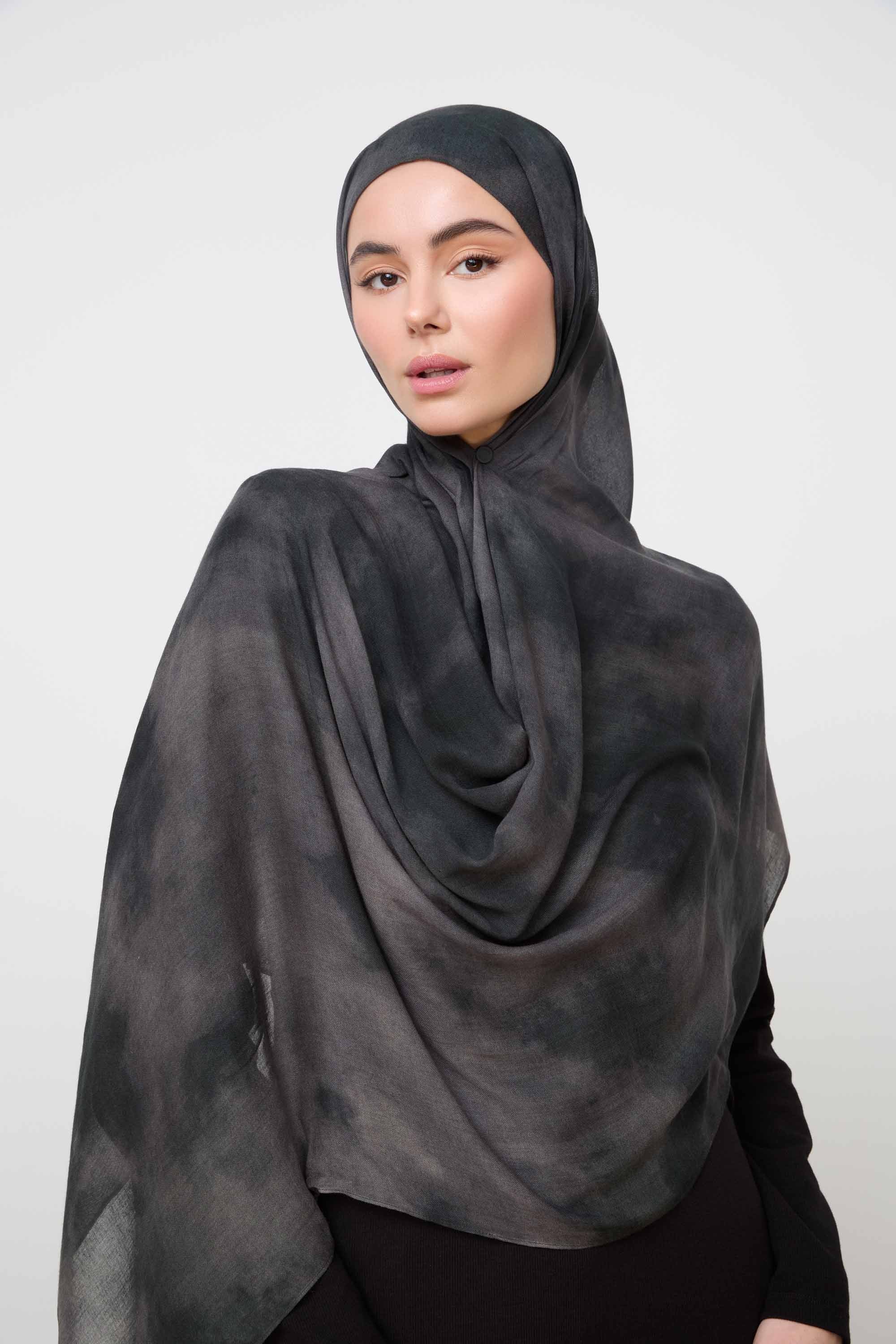 Printed Modal Hijab - Smoky Quartz - Image 2