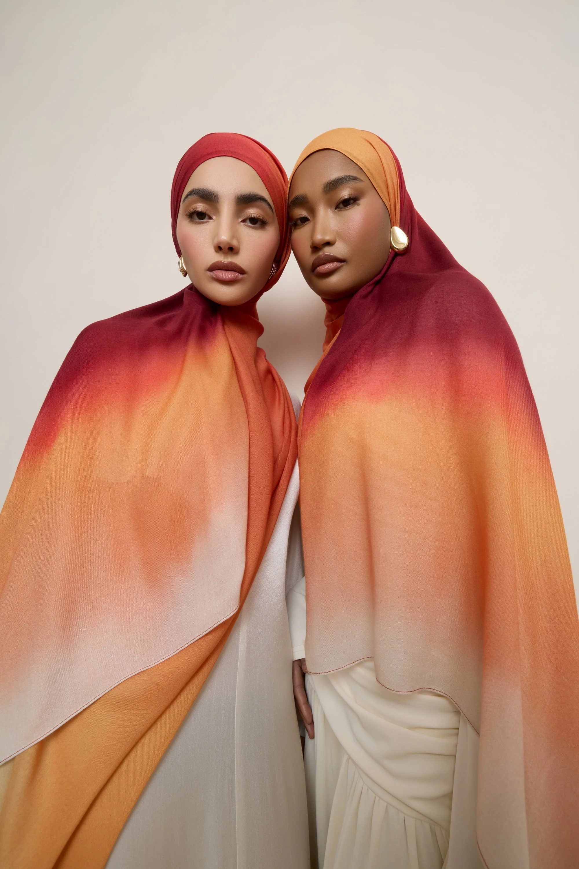 Printed Modal Hijab - Summer Ombre Drip - Image 11
