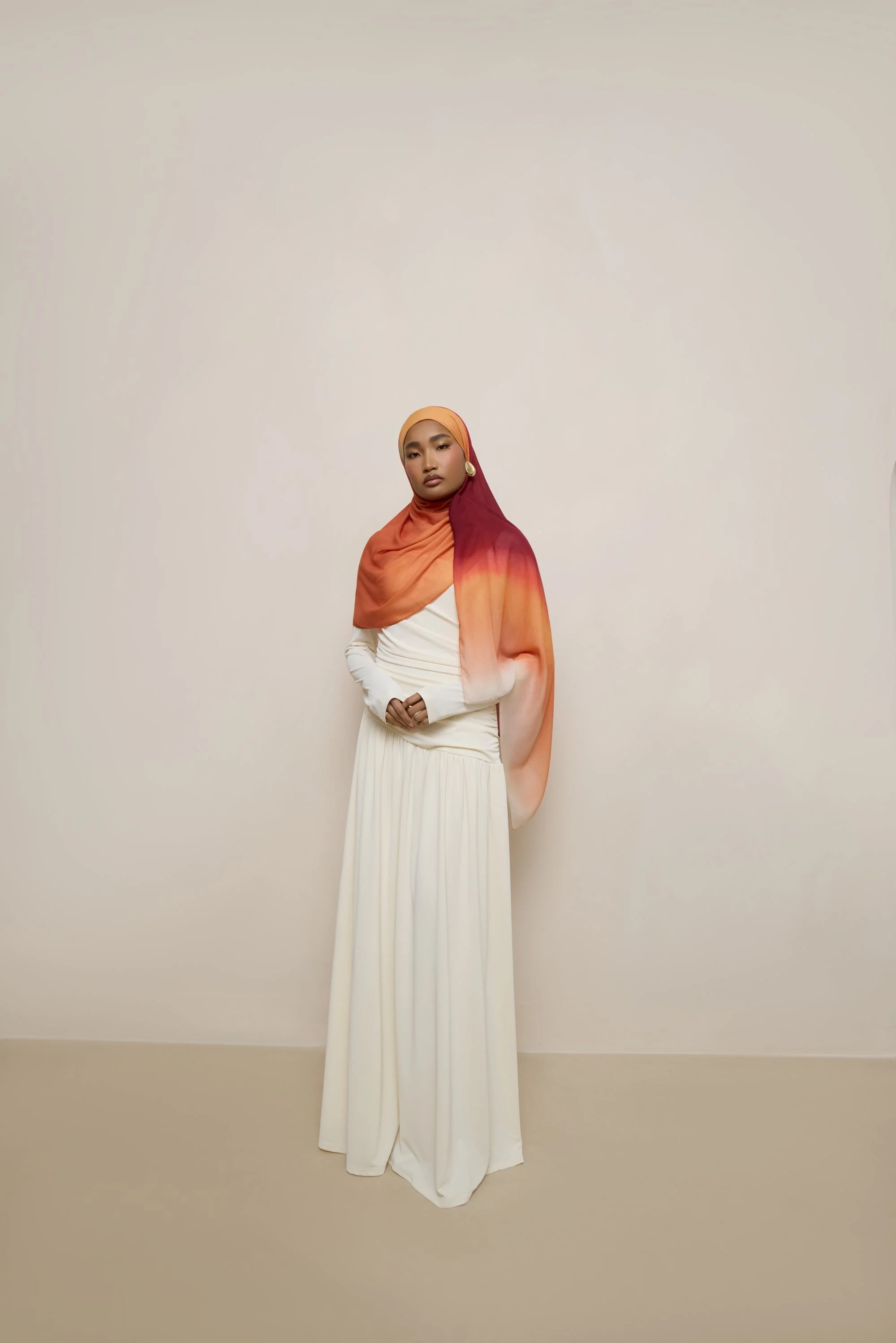 Printed Modal Hijab - Summer Ombre Drip - Image 8