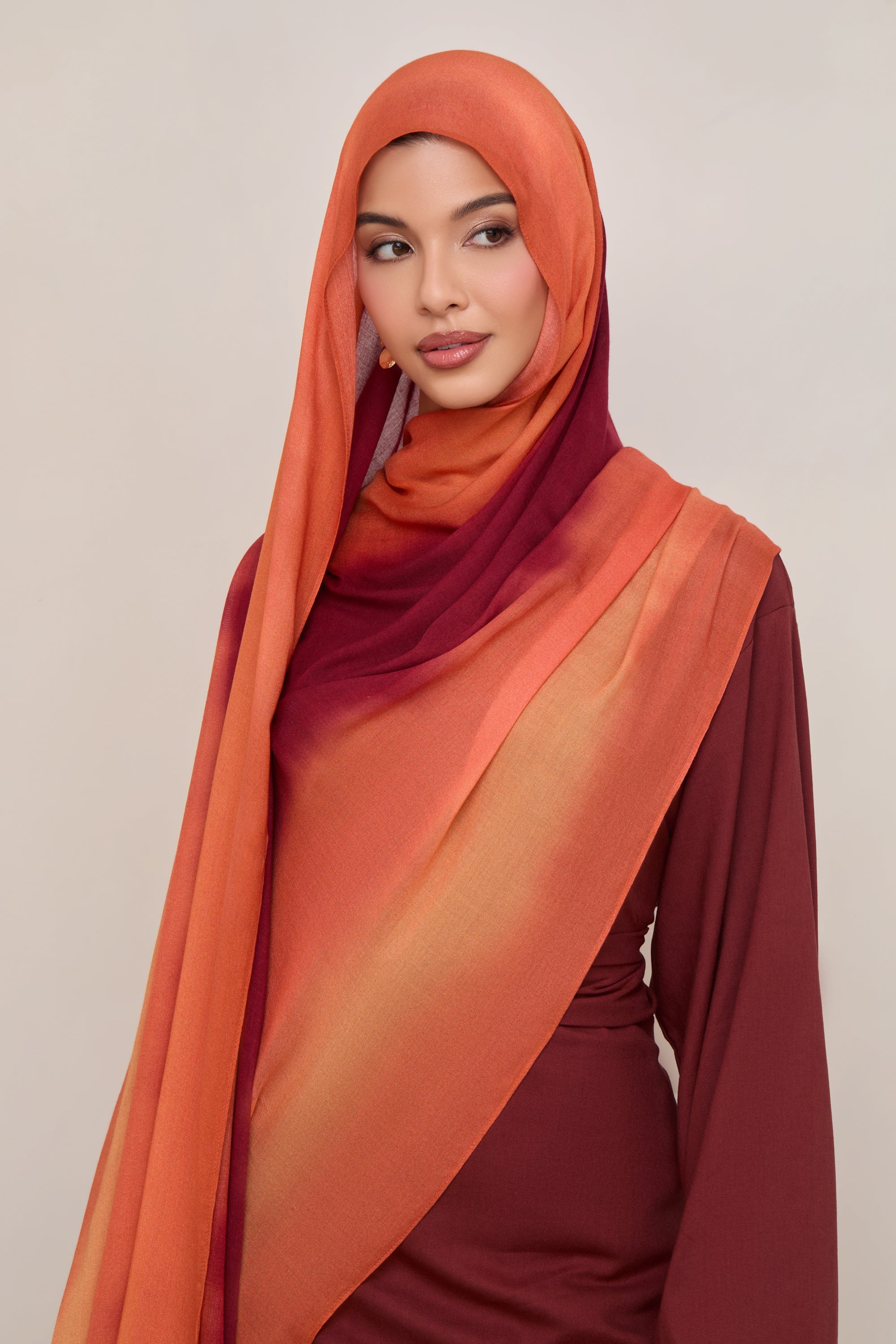 Printed Modal Hijab - Summer Sunset - Image 3