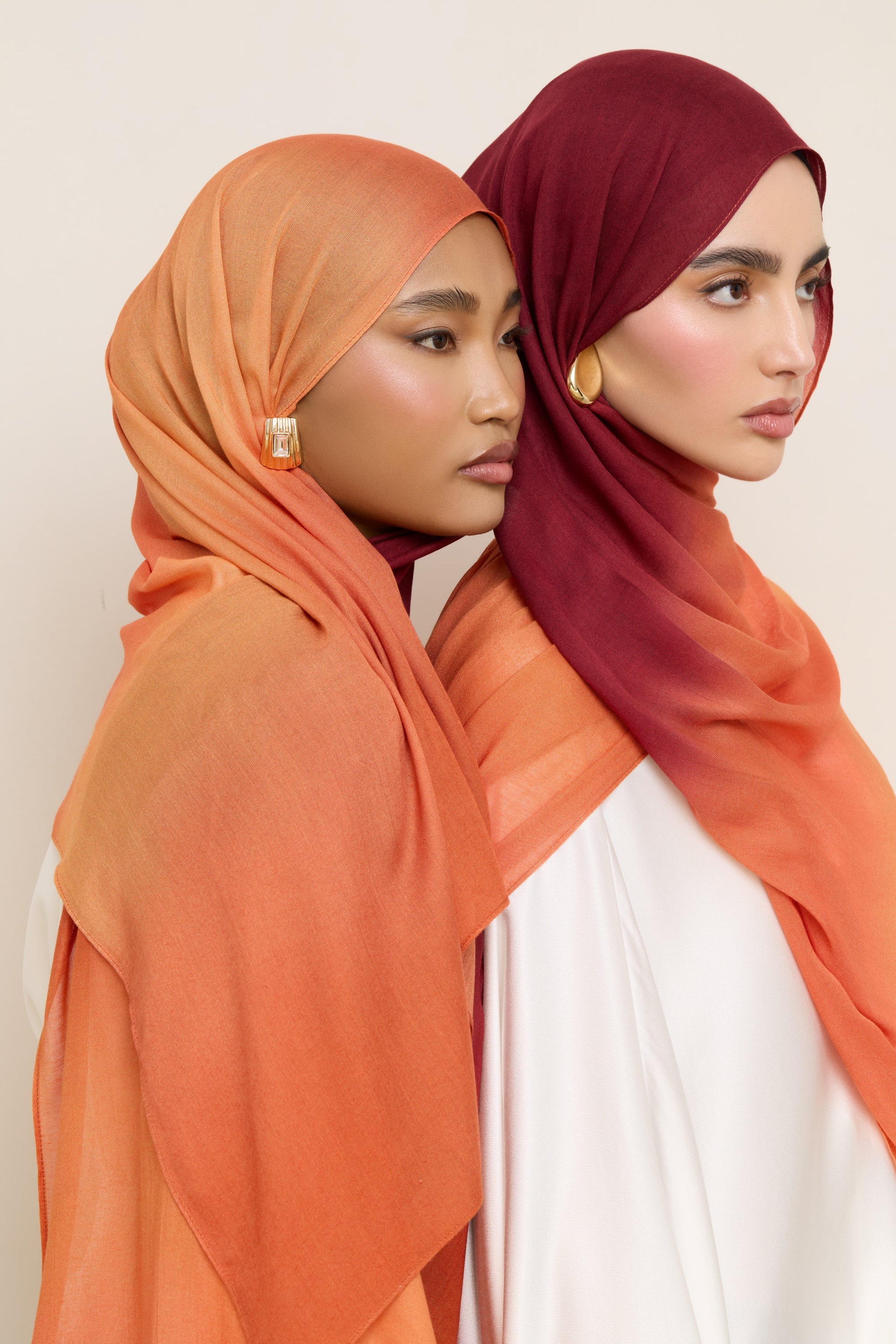 Printed Modal Hijab - Summer Sunset Drip - Image 3