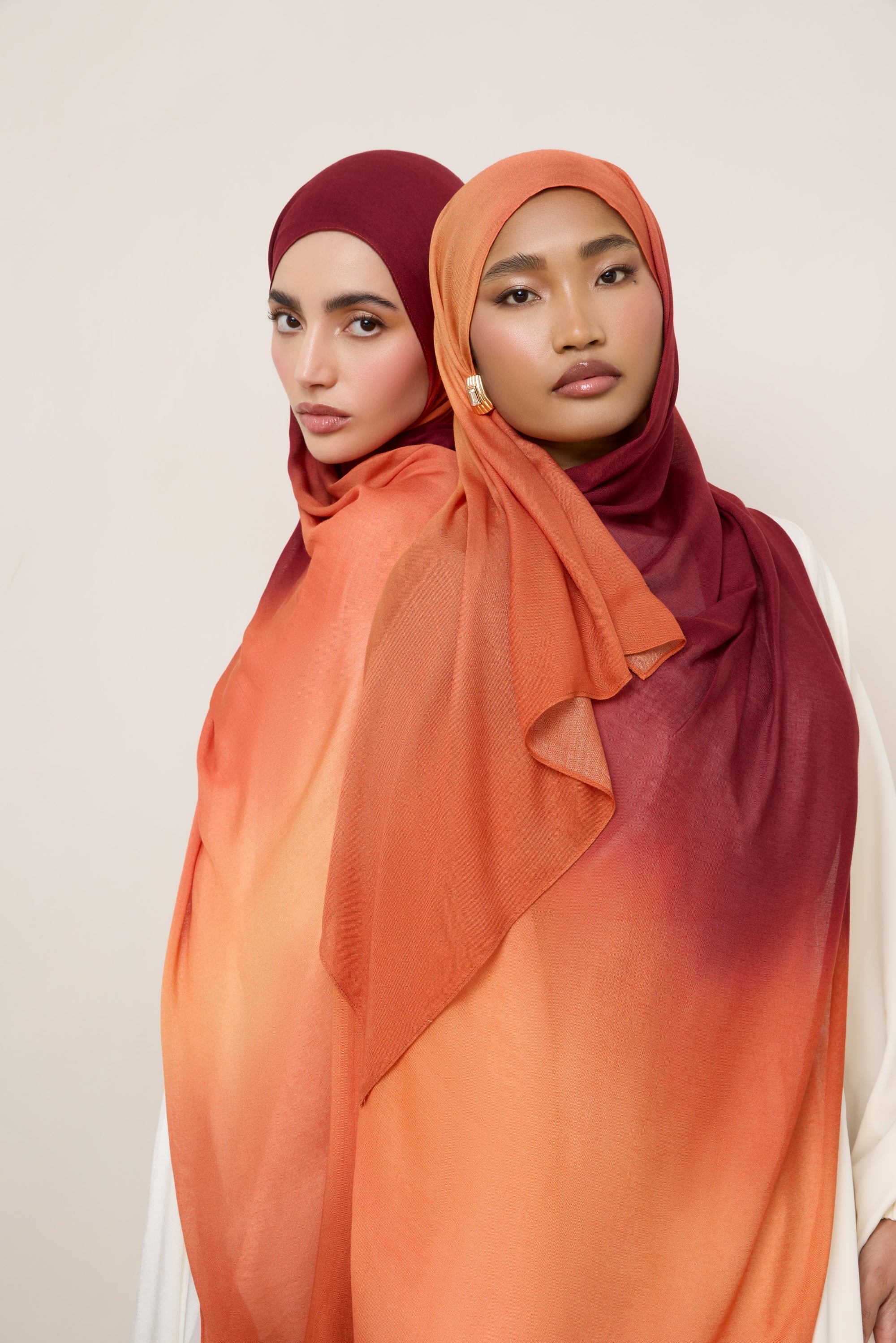 Printed Modal Hijab - Summer Sunset Drip - Image 5