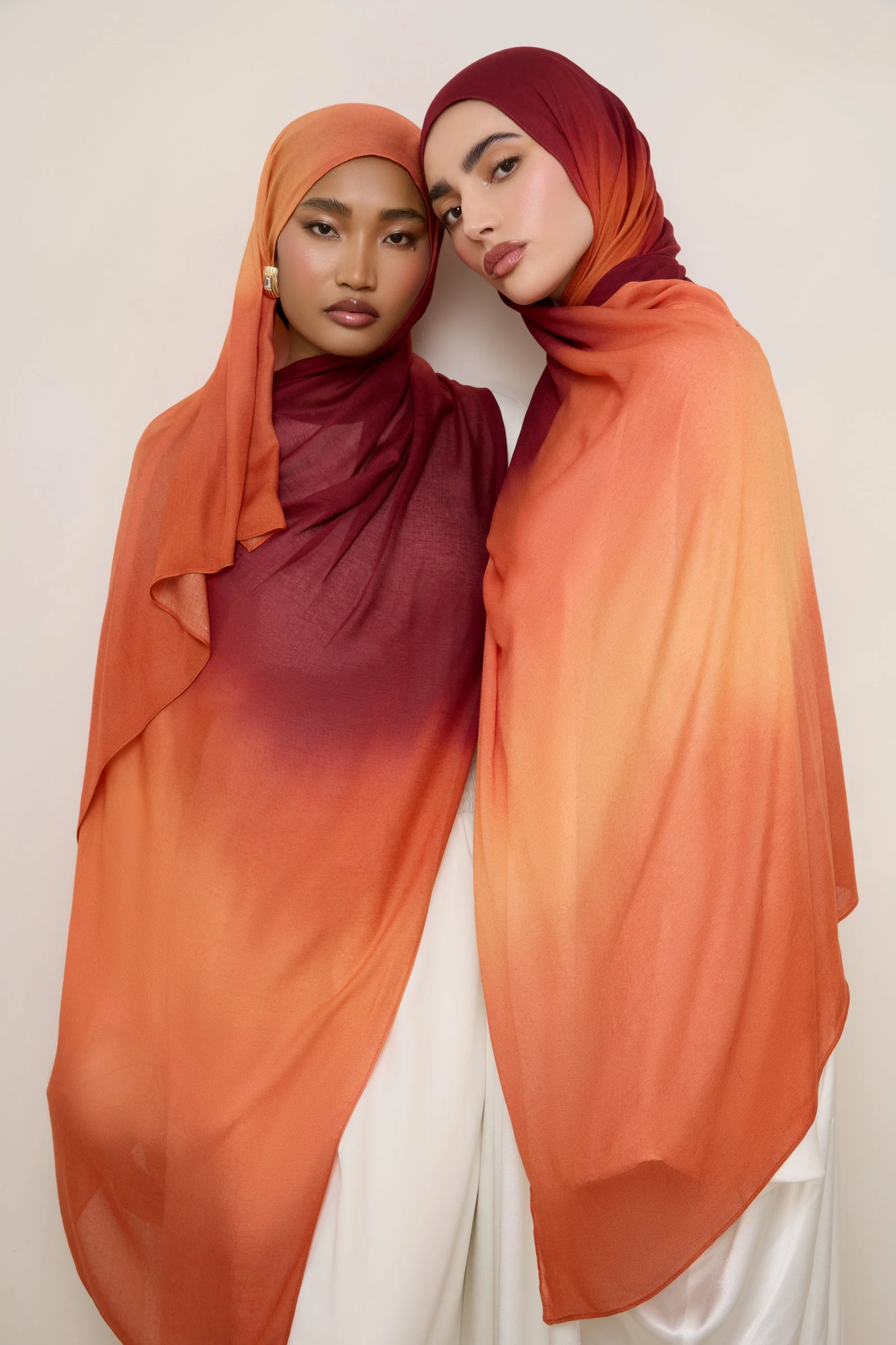 Printed Modal Hijab - Summer Sunset Drip - Image 6