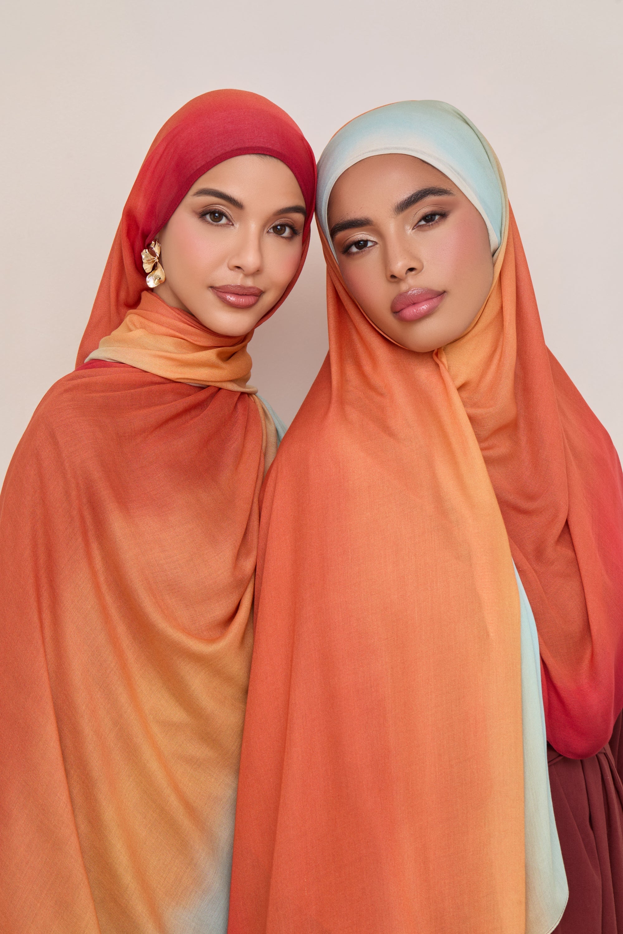 Printed Modal Hijab - Sunset Ombre
