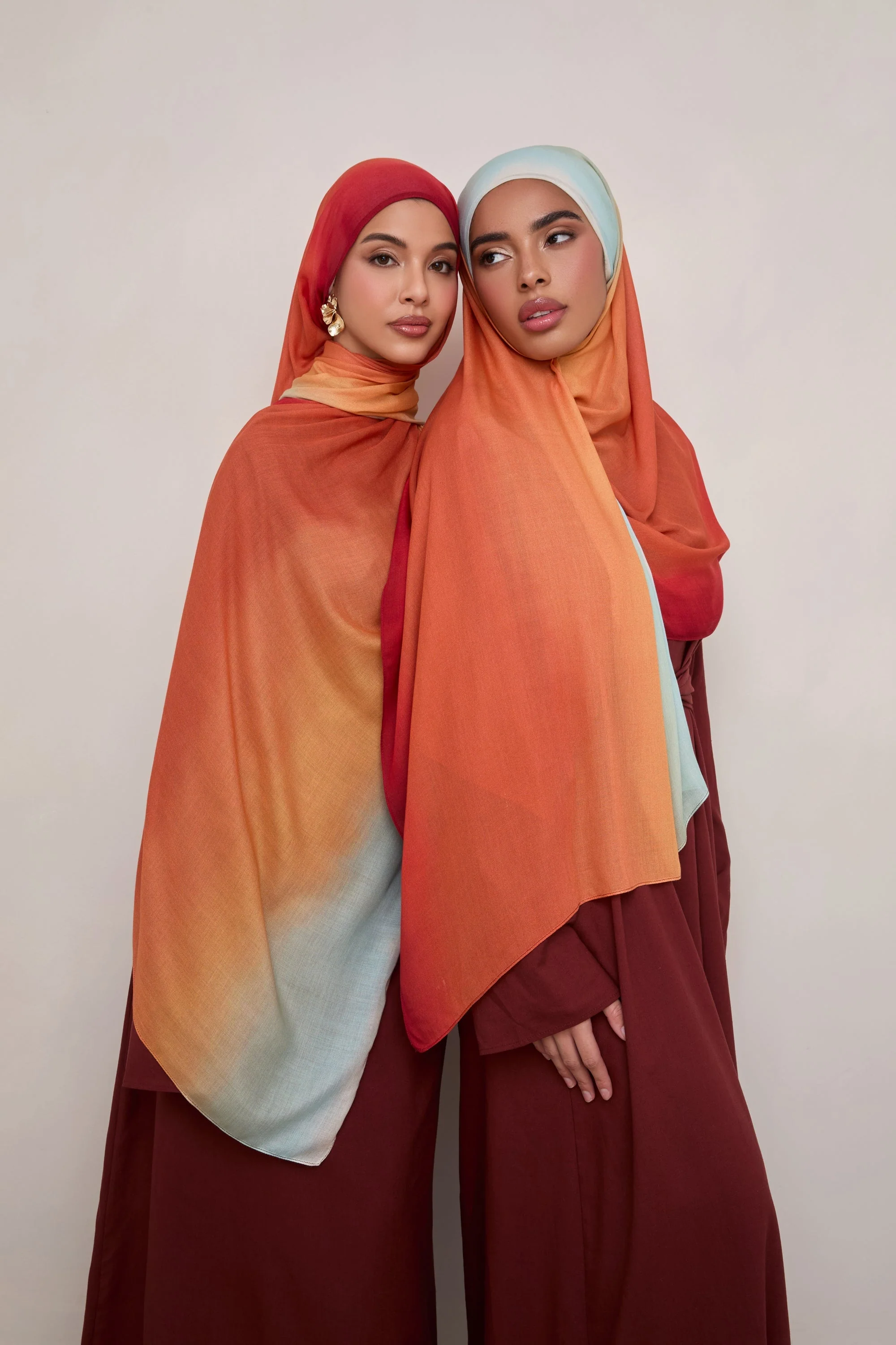 Printed Modal Hijab - Sunset Ombre - Image 2