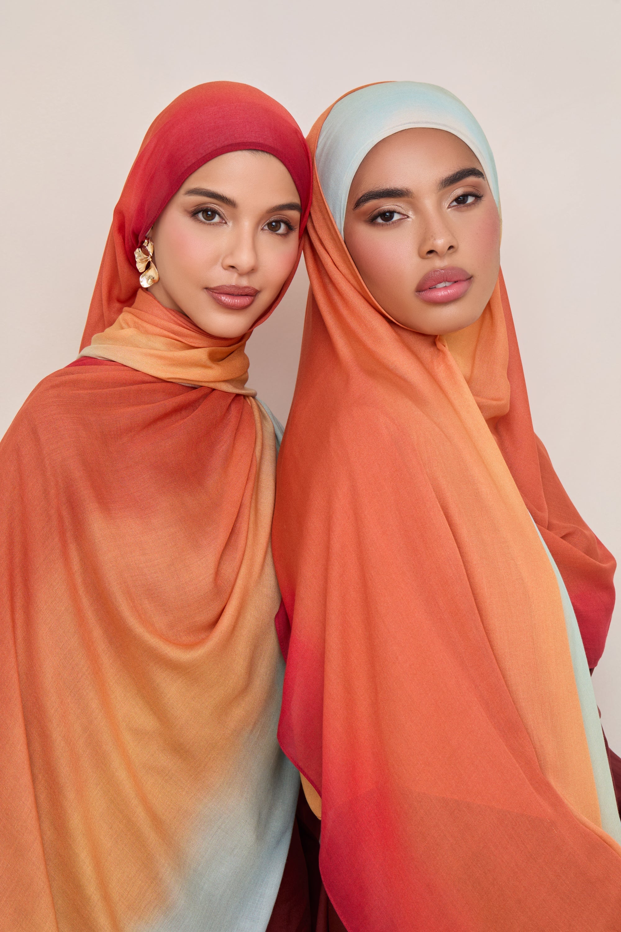 Printed Modal Hijab - Sunset Ombre - Image 5