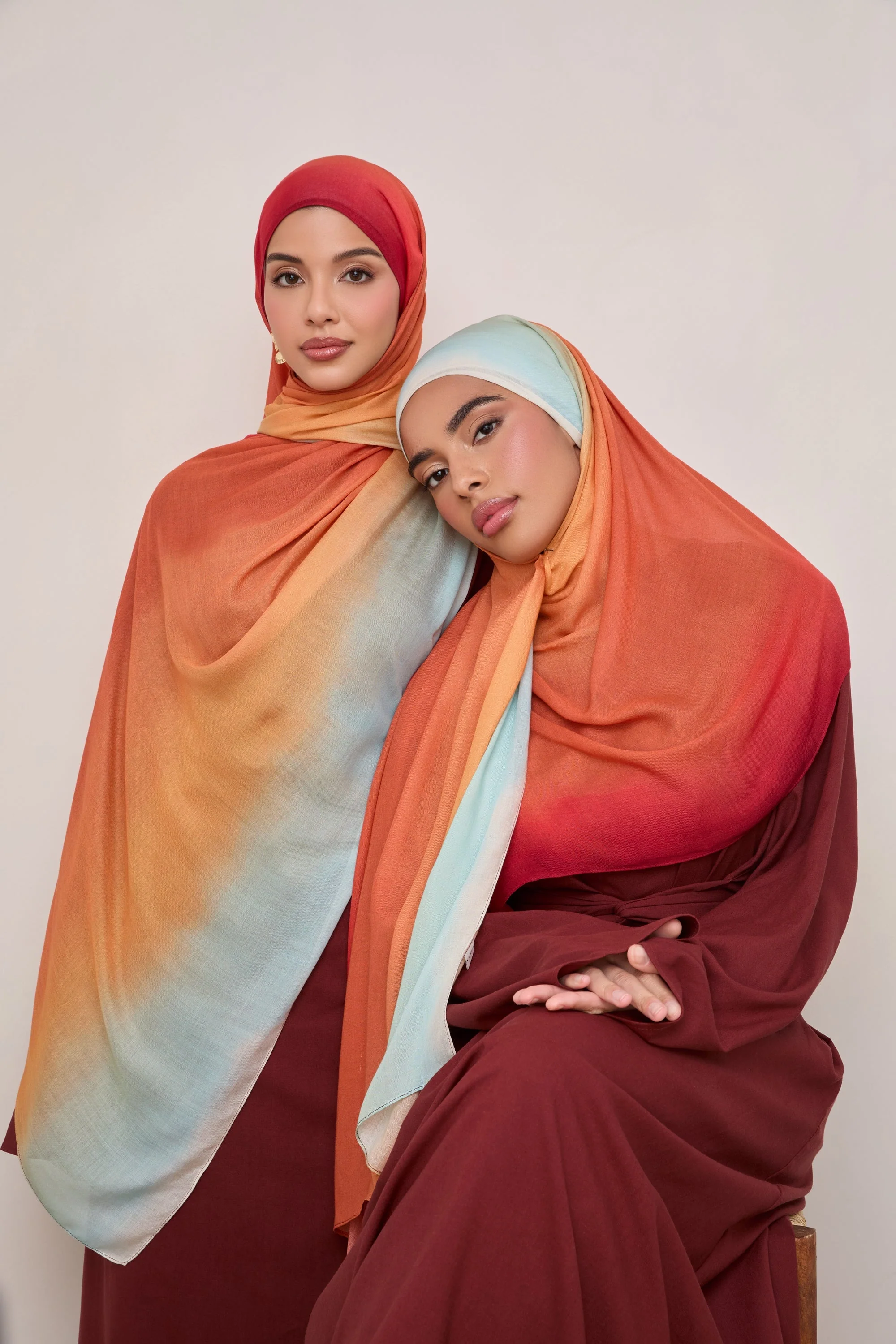 Printed Modal Hijab - Sunset Ombre - Image 6
