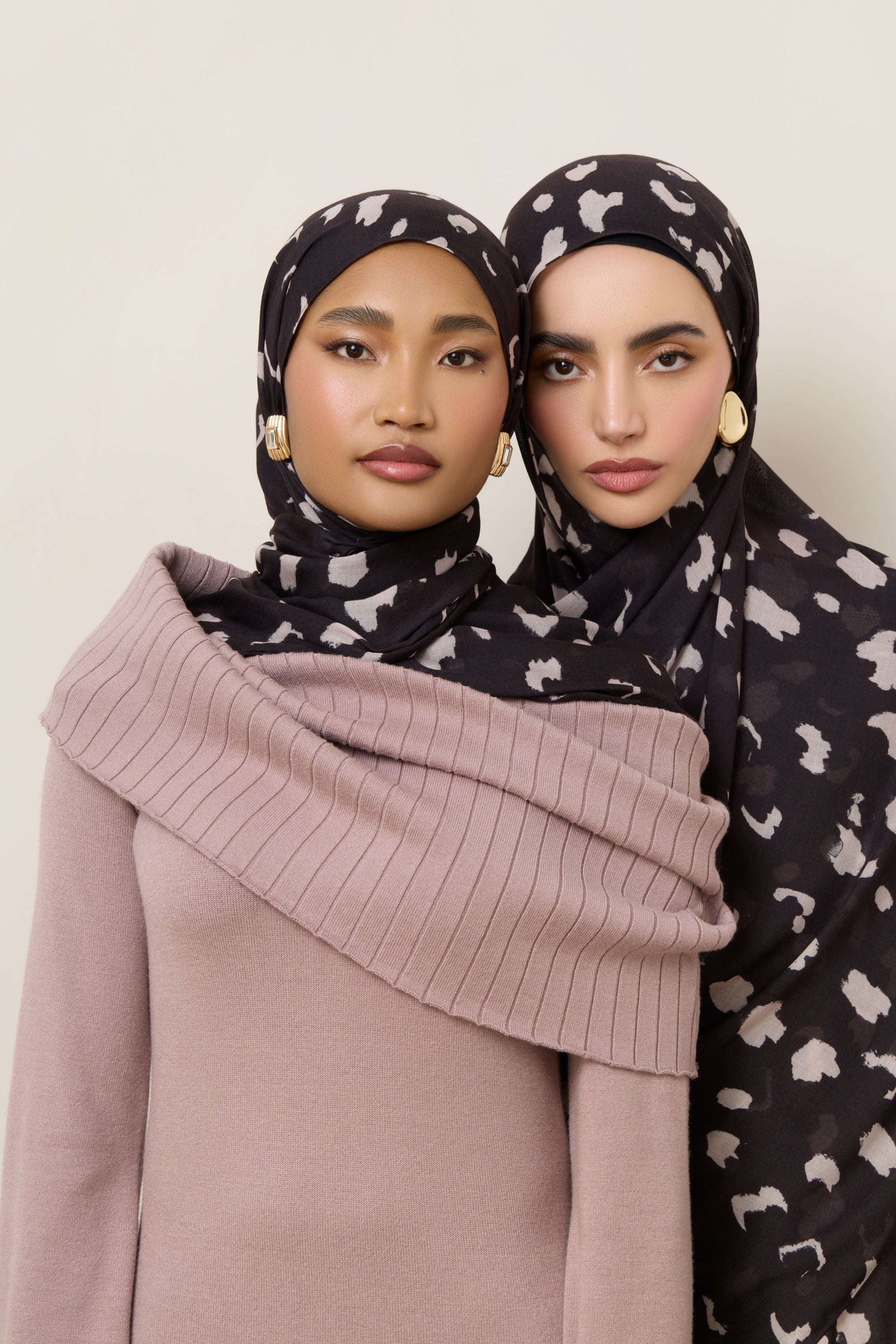 Printed Modal Hijab - Velvet Cocoa - Image 7