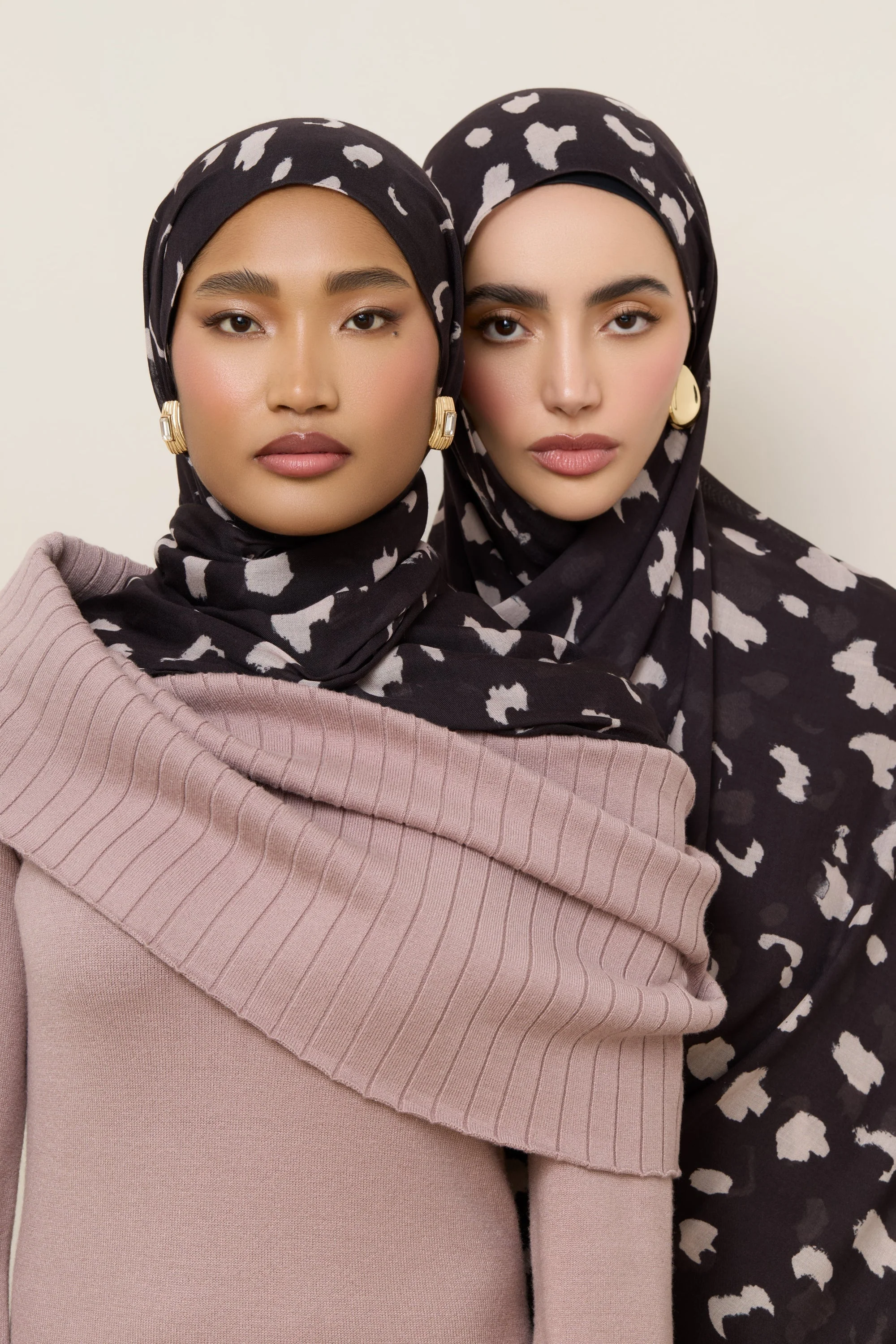 Printed Modal Hijab - Velvet Cocoa - Image 8
